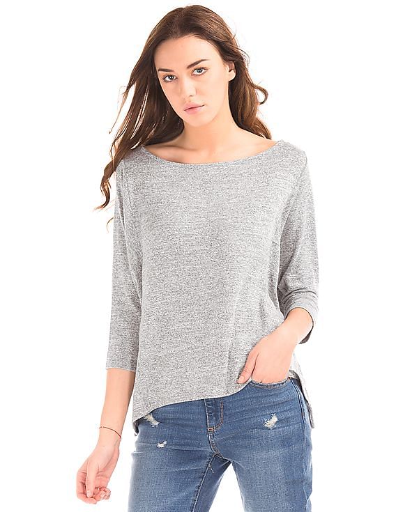 Grey batwing top online