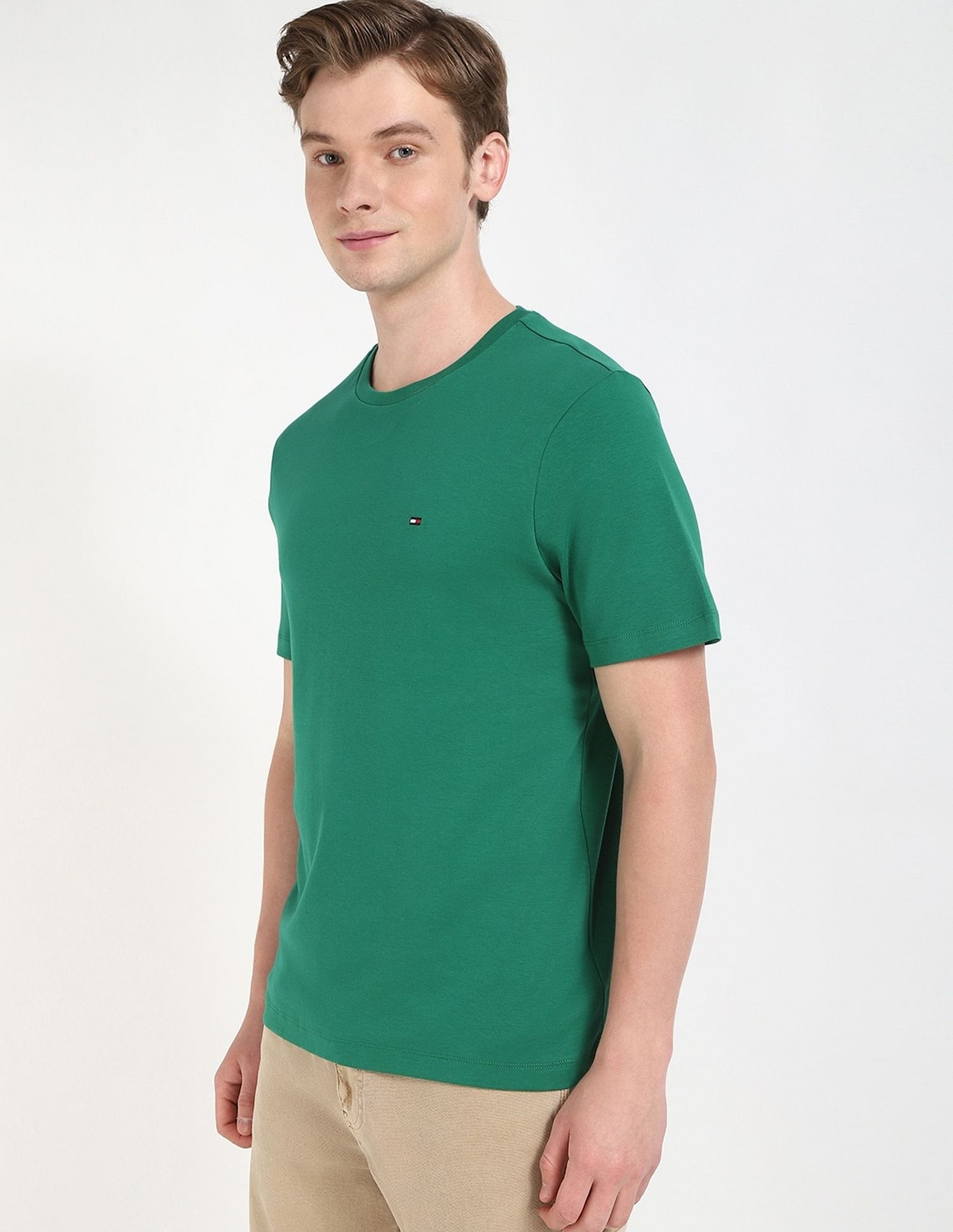 Tommy Hilfiger Solid Regular-Fit Cotton T-Shirt