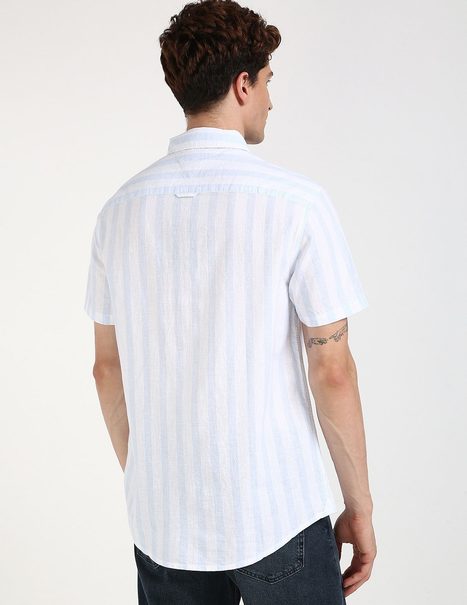 Tommy Hilfiger Striped Regular-Fit Woven Shirt