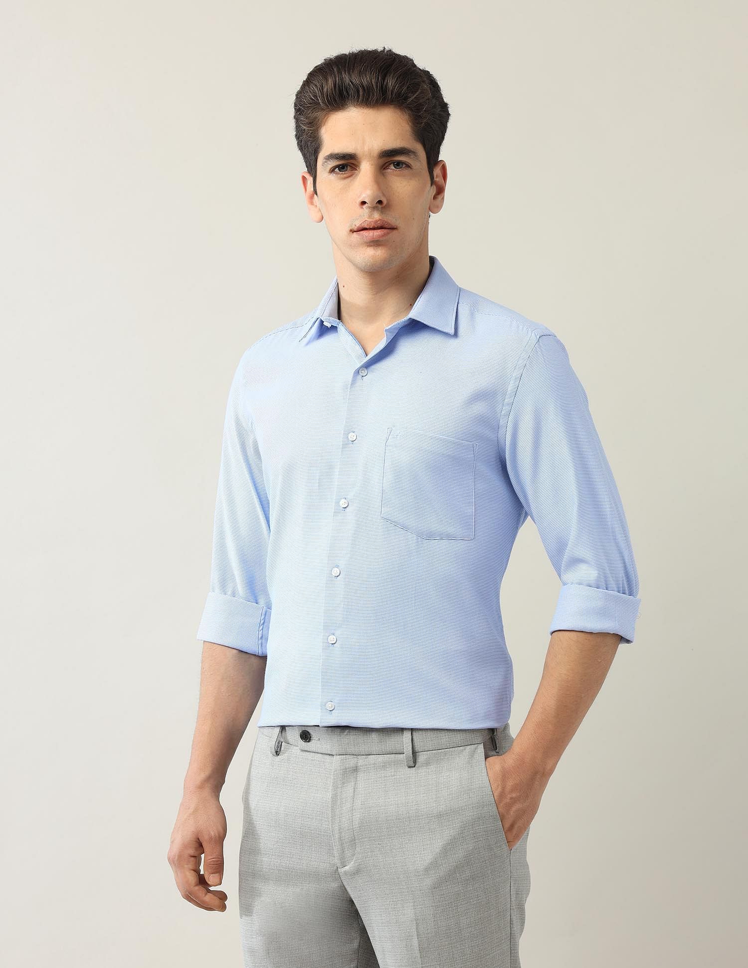Arrow Textured Liberty Classic Fit Shirt