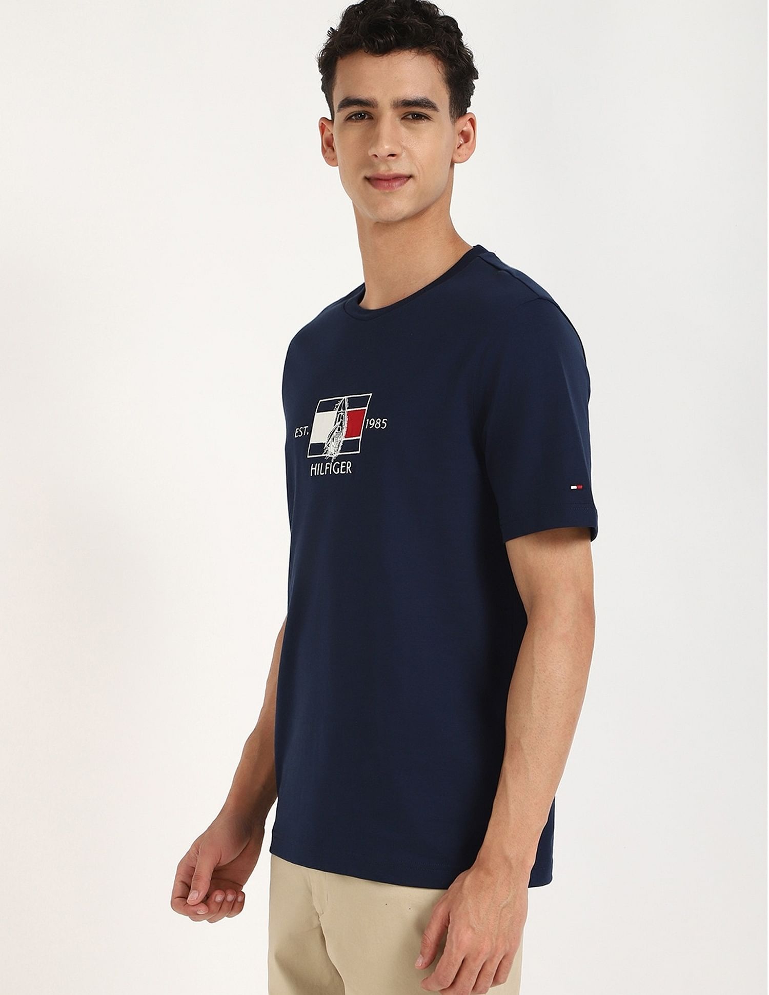 Tommy Hilfiger Embroidered Logo Regular-Fit Cotton T-Shirt