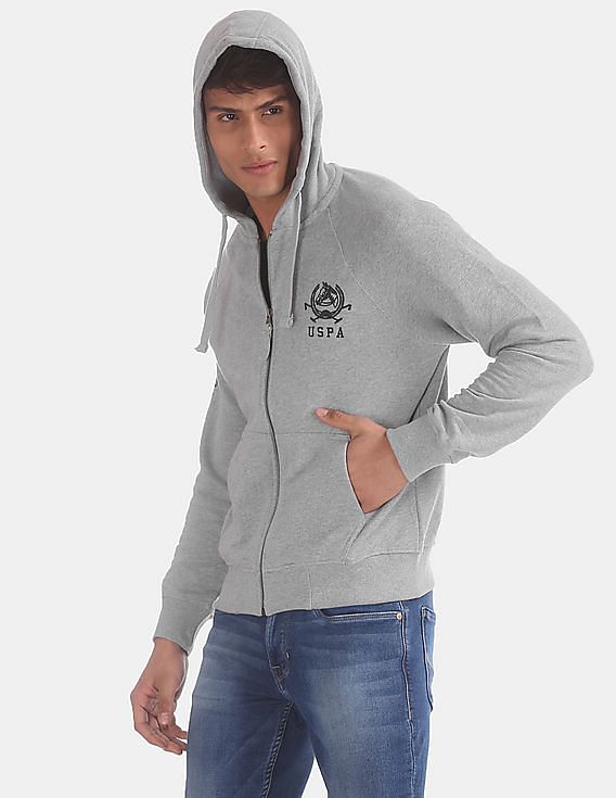 U.S. Polo Assn. Hooded Heathered Sweatshirt