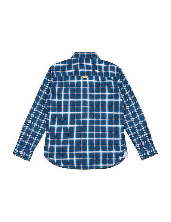 U.S. Polo Assn. Kids Boys Long Sleeve Check Shirt