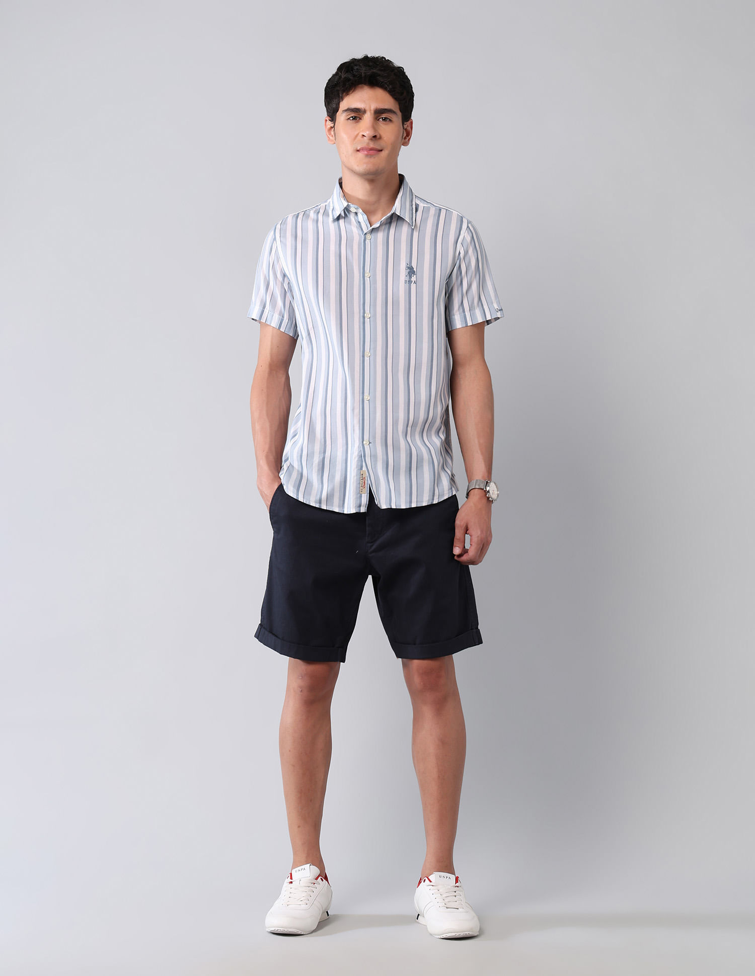U.S. Polo Assn. Denim Co. Vertical Striped Regular Fit Shirt