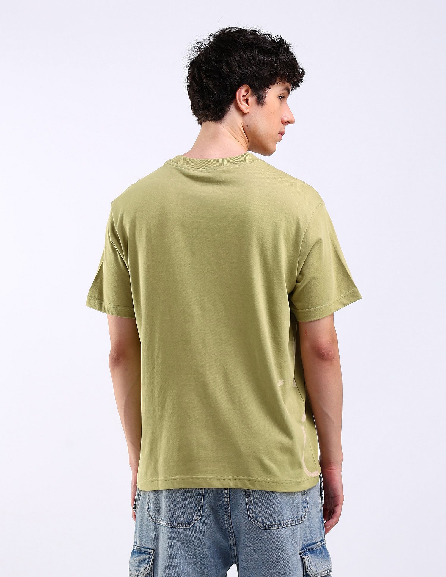 Flying Machine Abstract Print Relaxed Fit T-Shirt