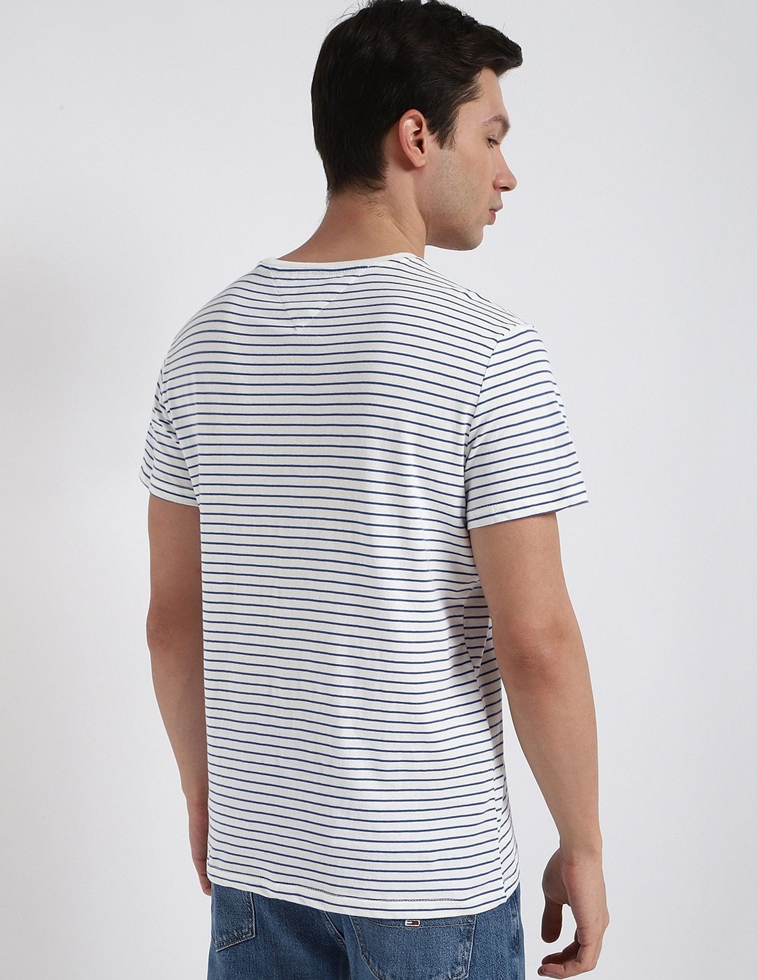 Tommy Hilfiger Striped Slim-Fit Cotton T-Shirt