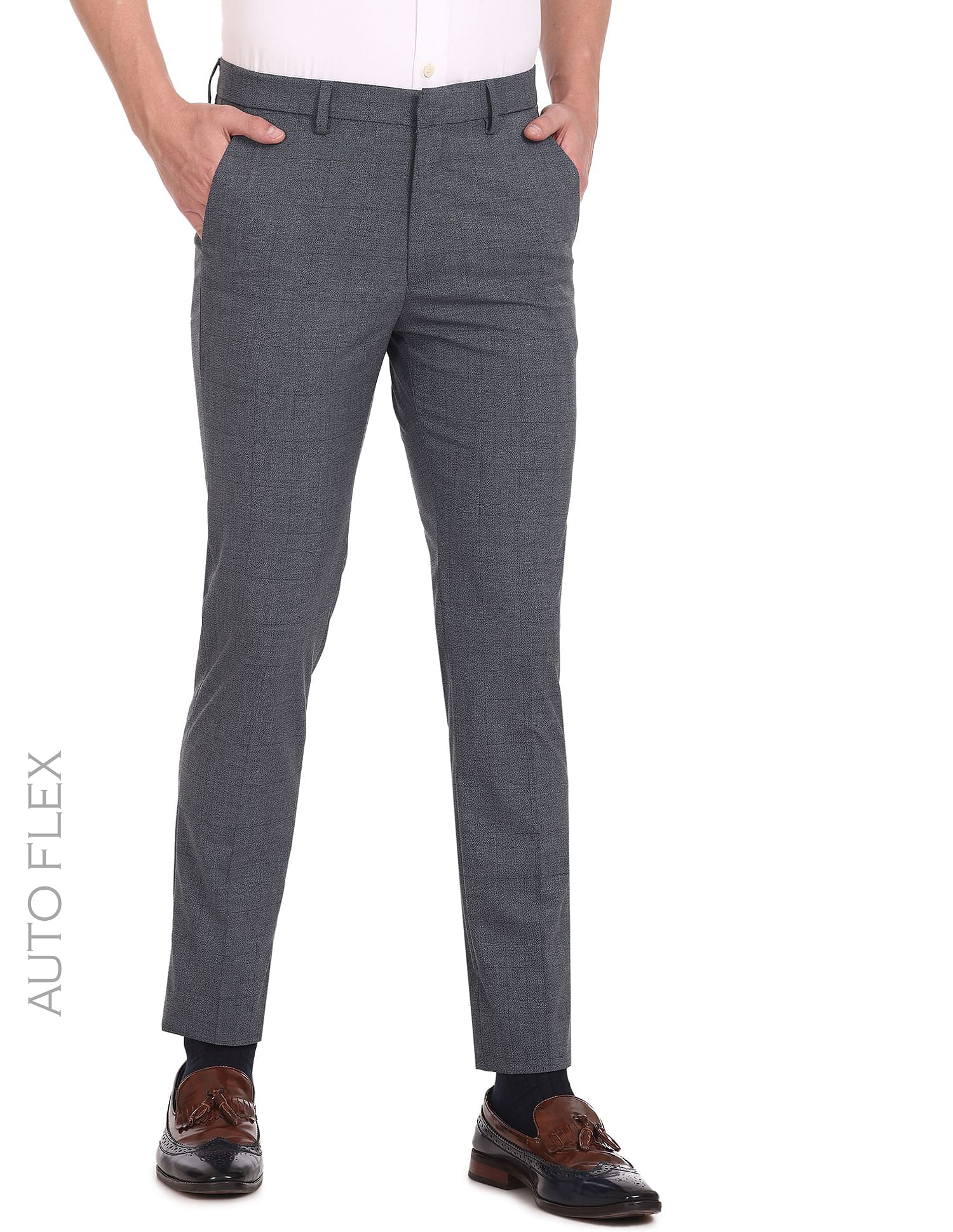 Buy Arrow Hudson Tailored Fit Autoflex Formal Trousers - NNNOW.com-demhanvico.com.vn