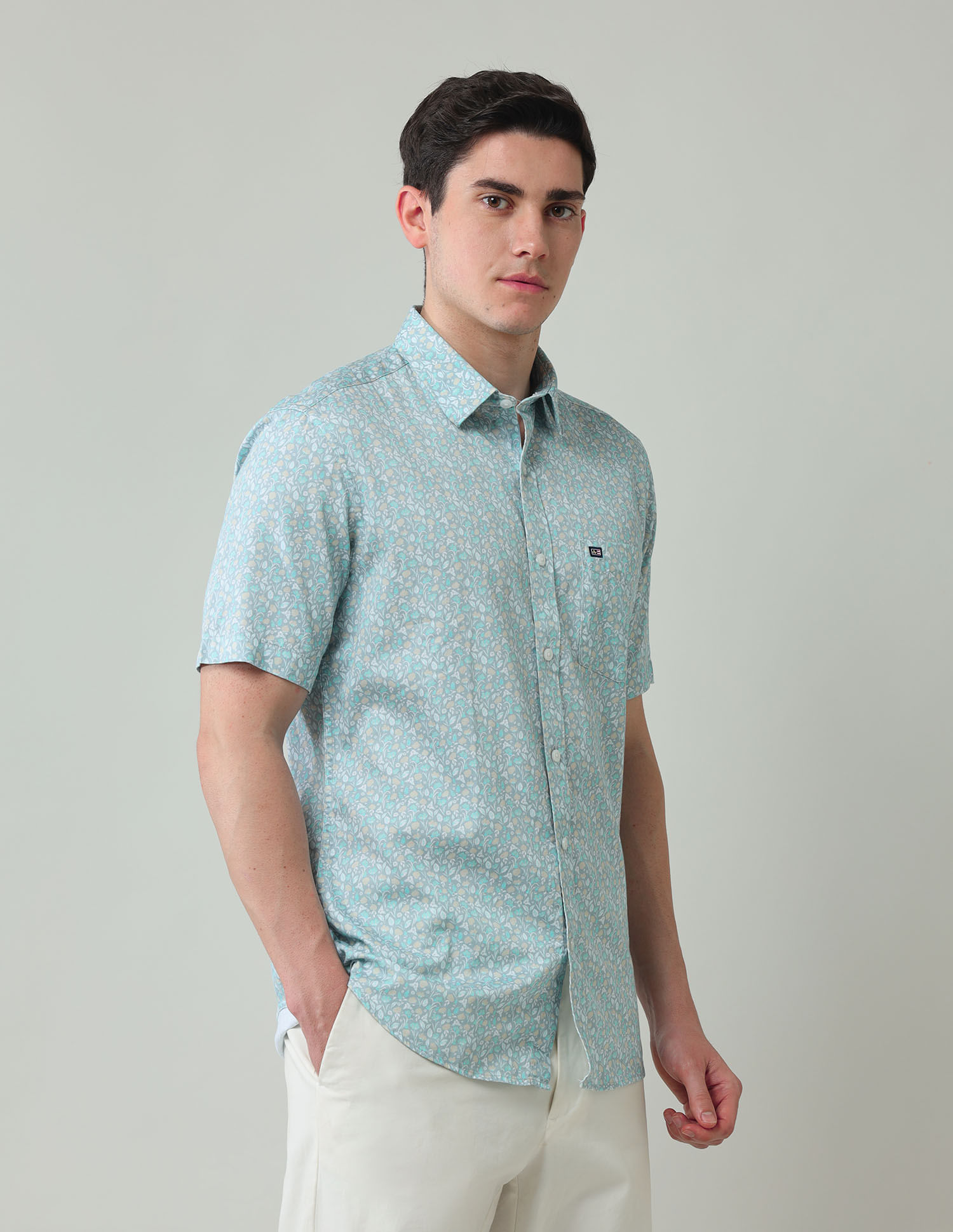 Arrow Sport Floral Pattern Regular Fit Shirt