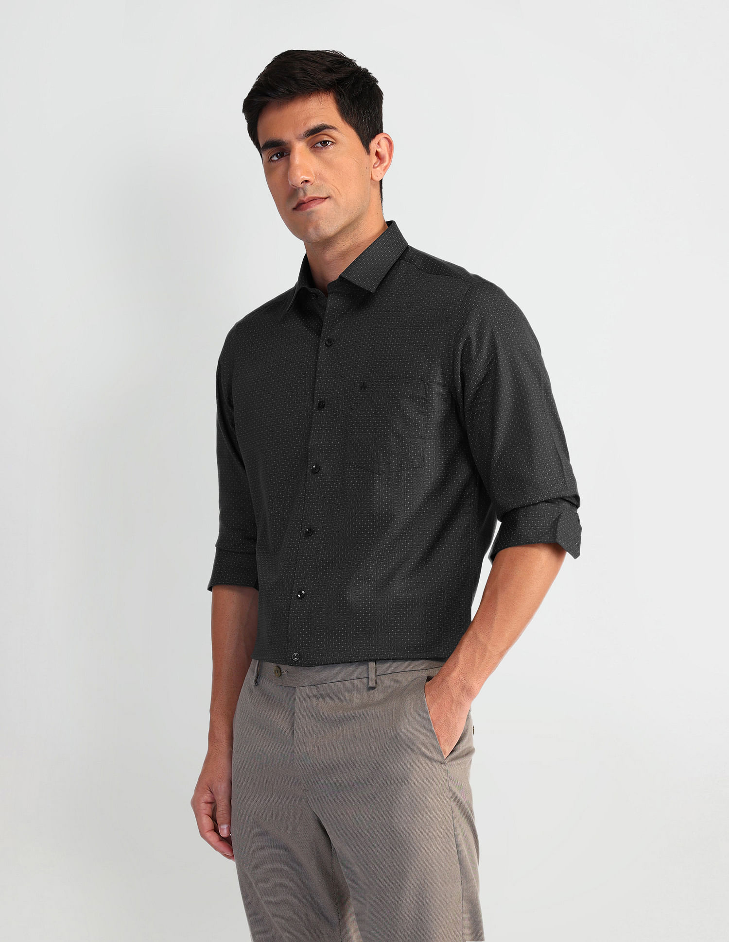 Arrow Motif Print Casual Shirt