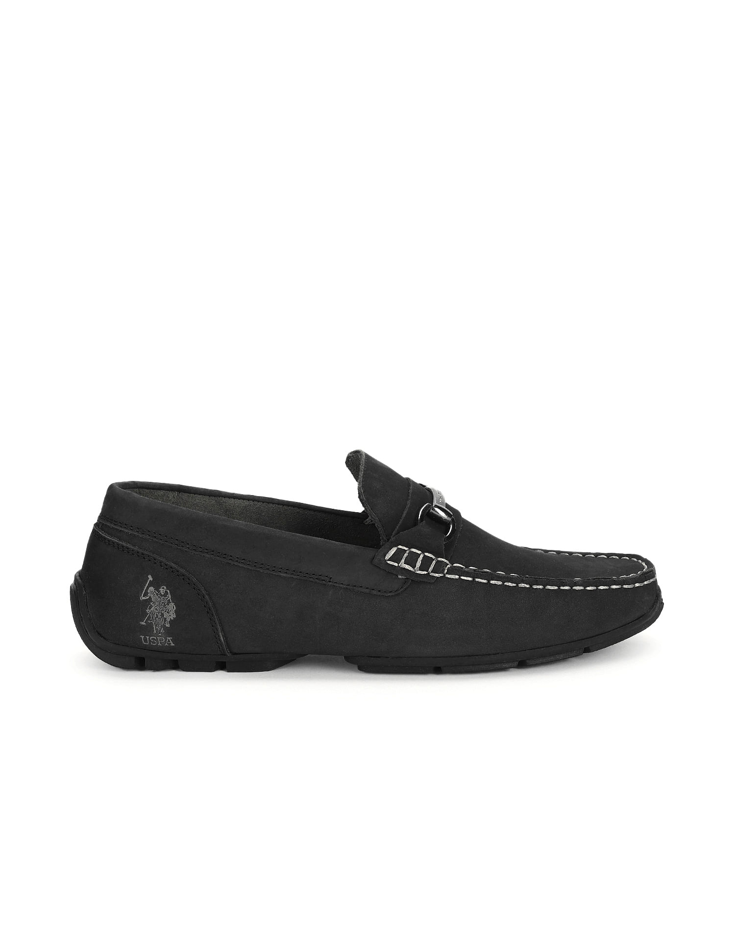 U.S. Polo Assn. Metallic Logo Leather Hebbar 3.0 Loafers