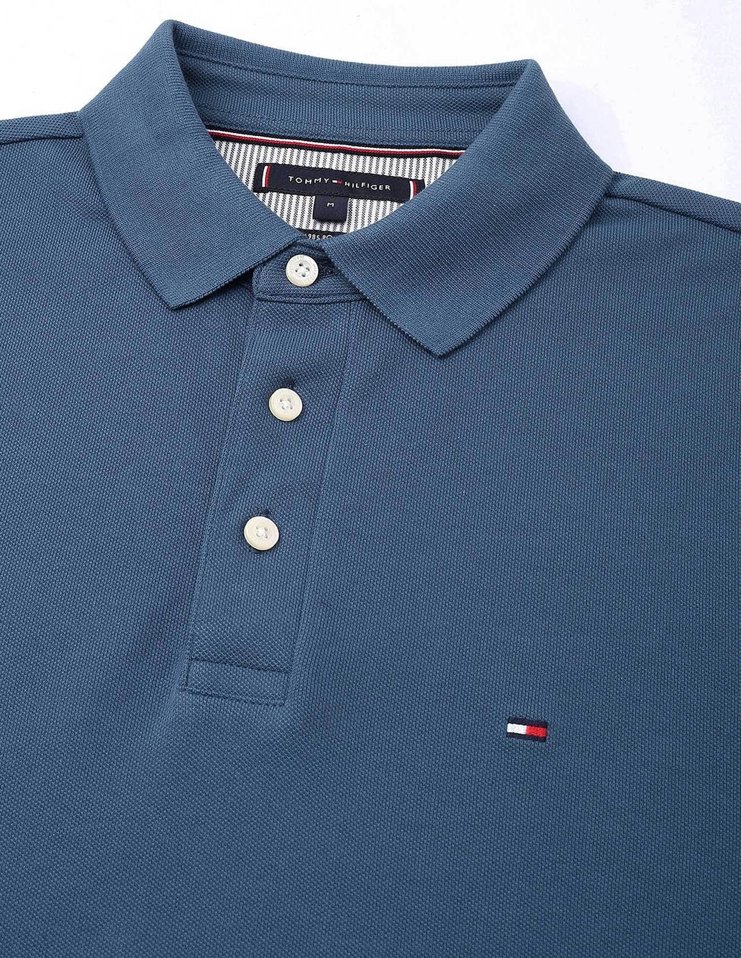 Tommy Hilfiger Solid Slim-Fit Cotton Polo Shirt