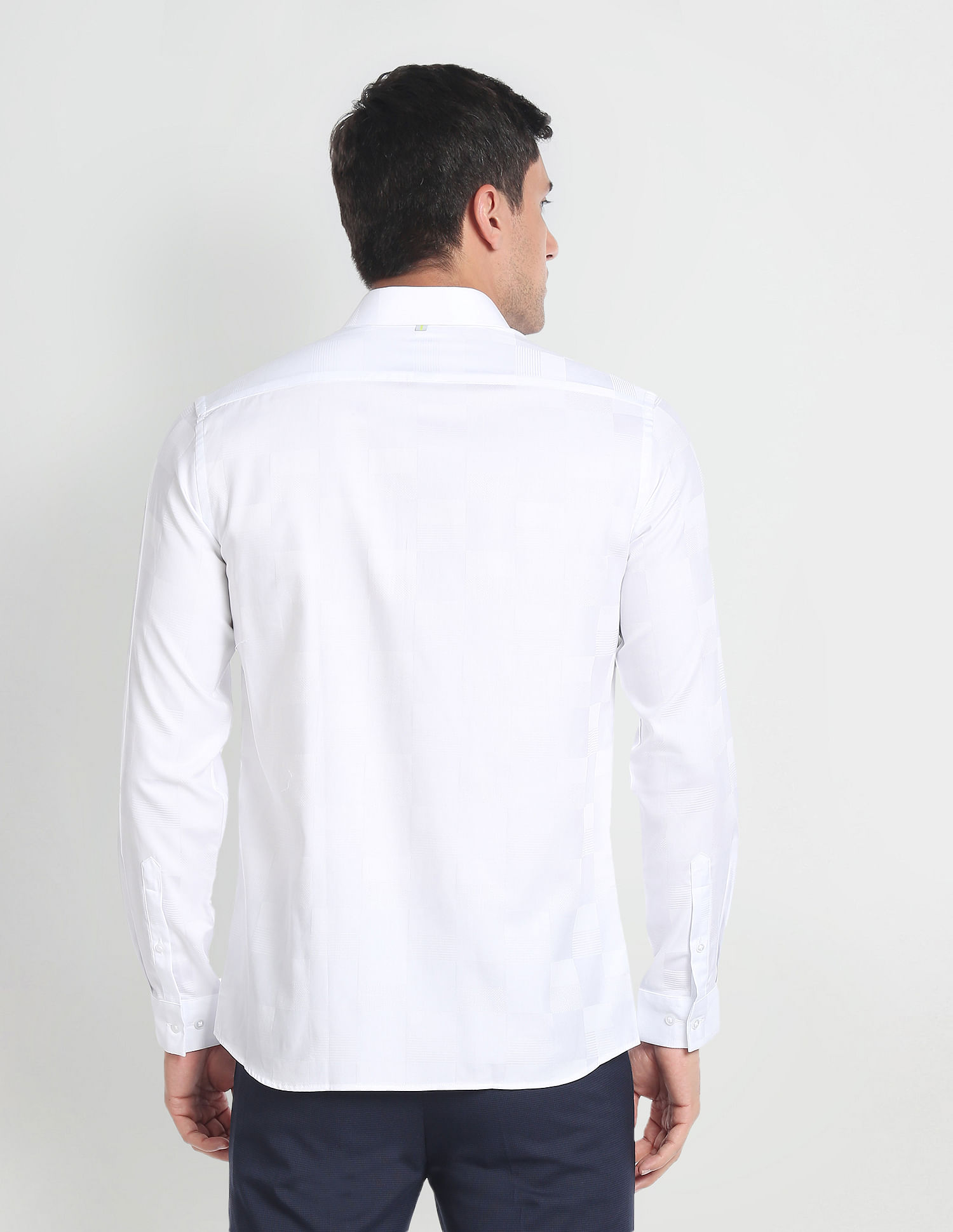 Arrow Newyork Self Design Satin Formal Shirt