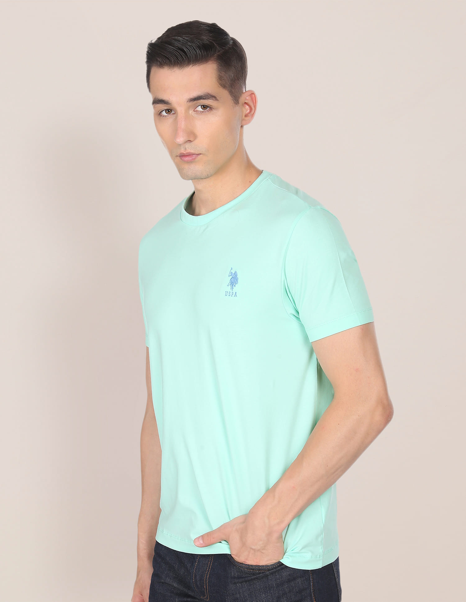 Buy Polo Crew Neck Solid T-Shirt