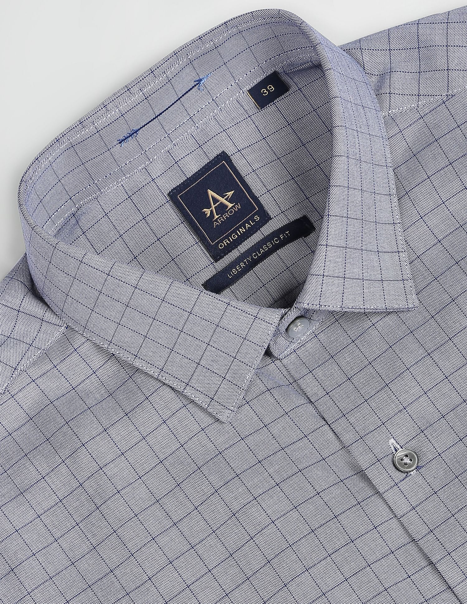 Arrow Outline Check Cotton Formal Shirt