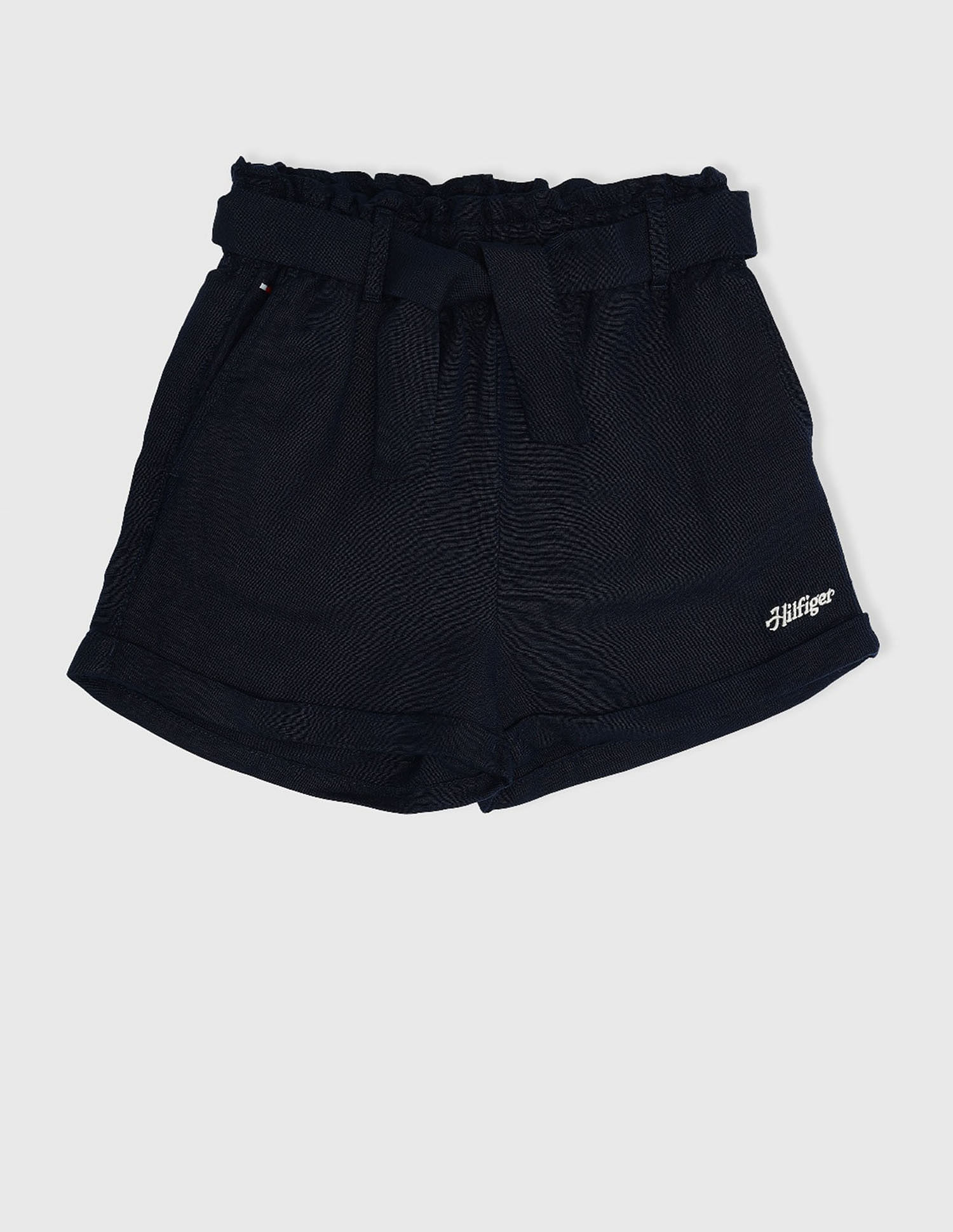 Tommy Hilfiger Kids Girls Solid Regular-Fit Linen Shorts
