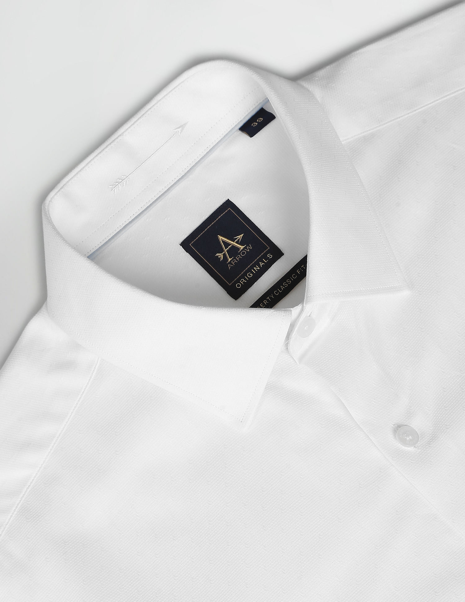 Arrow Self Design Iconic White Shirt