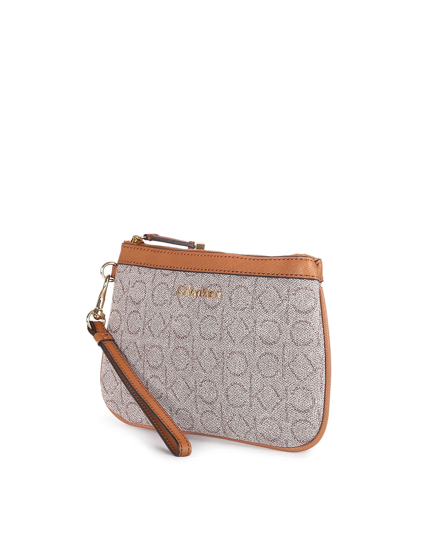 calvin klein monogram wristlet