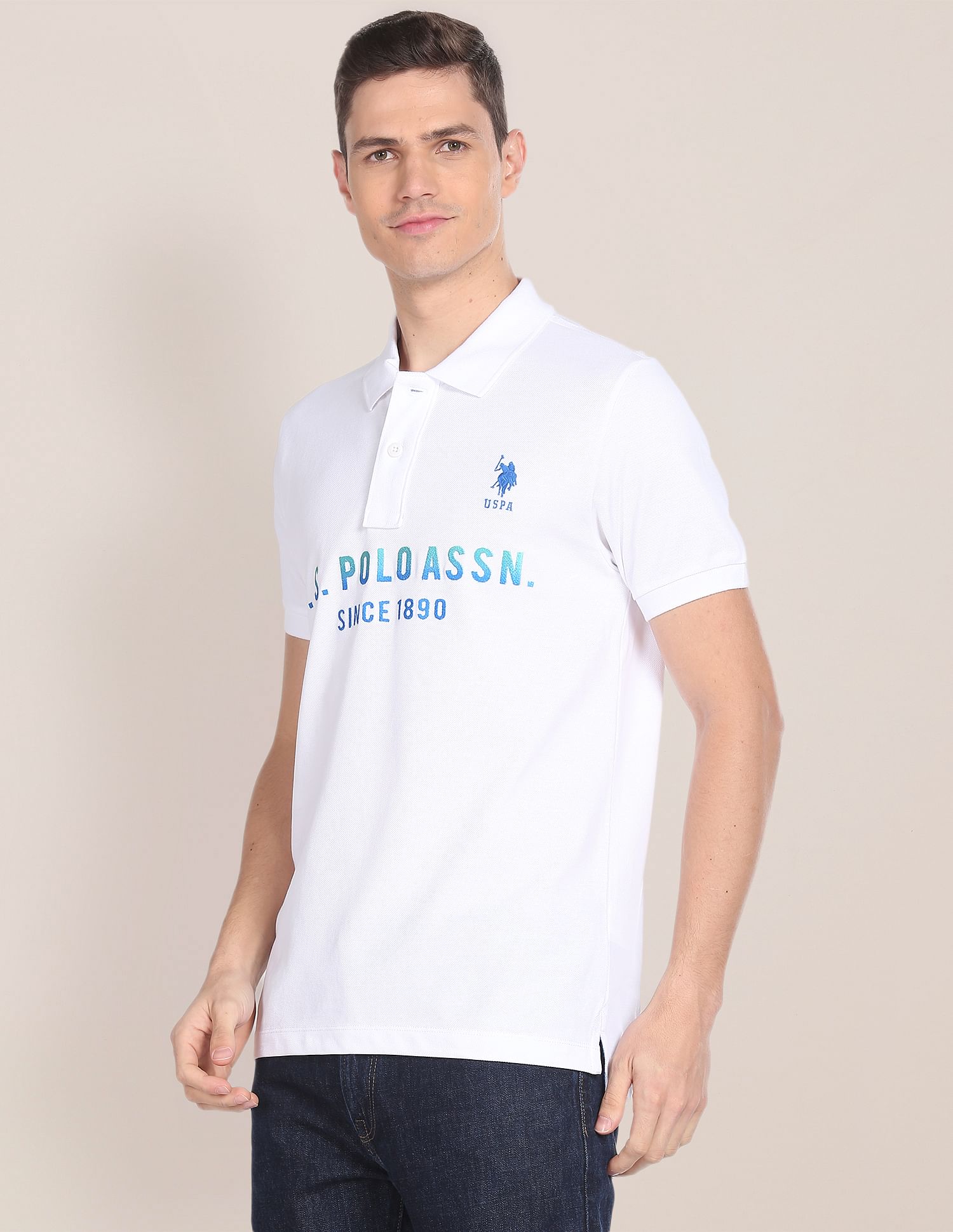 U.S. Polo Assn. Brand Embroidered Cotton Polo Shirt