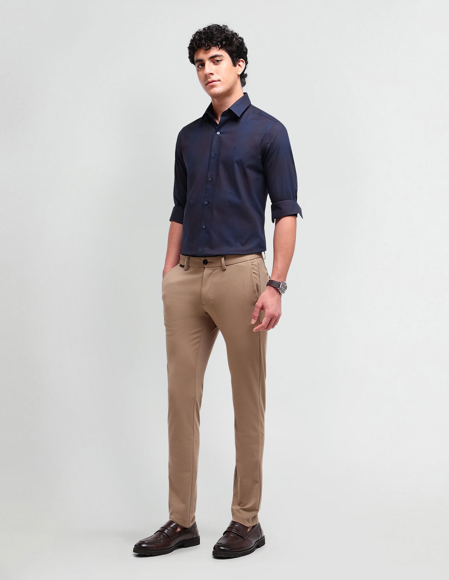 Arrow Newyork Manhattan Slim Fit Dobby Shirt