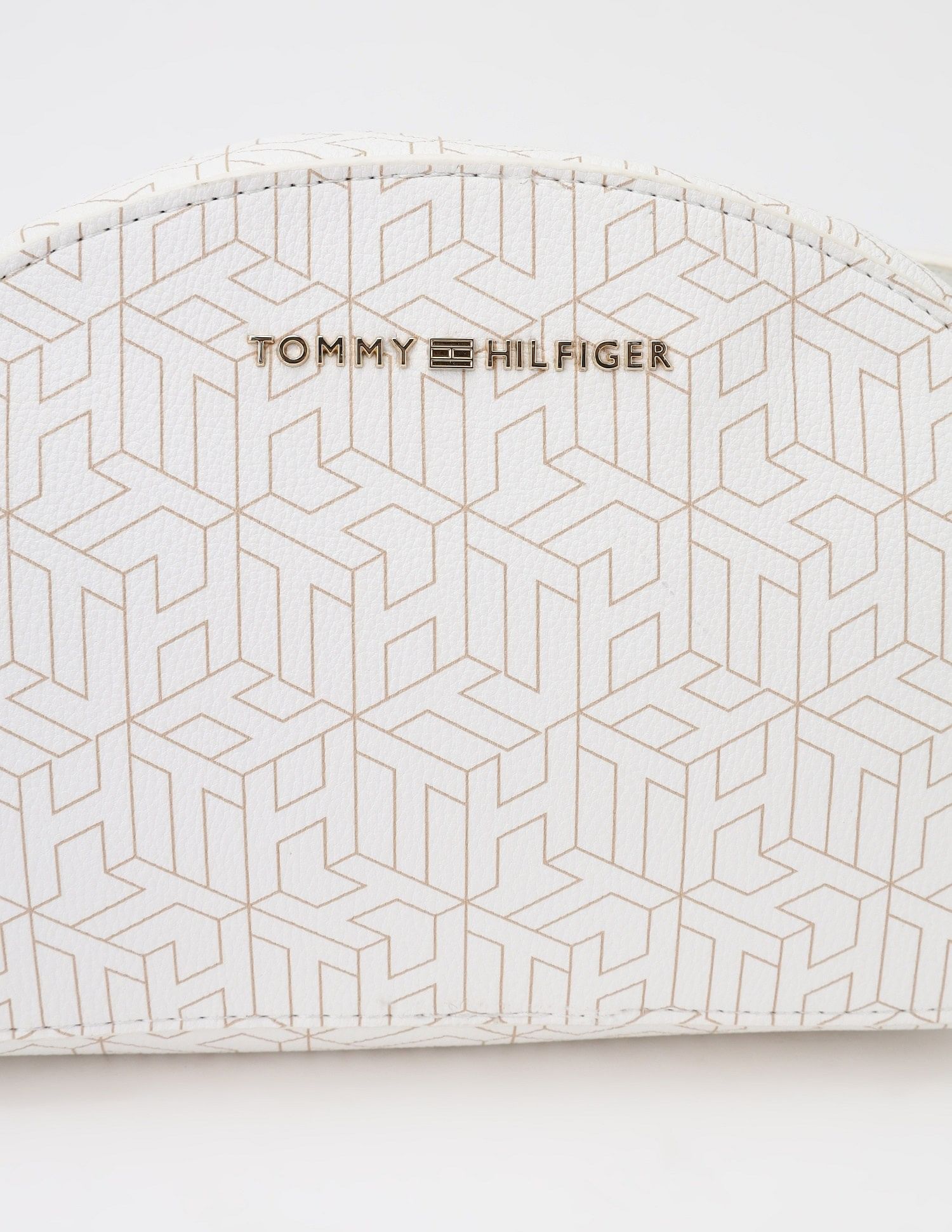 Tommy Hilfiger Logo Beige Pu Sling Bag