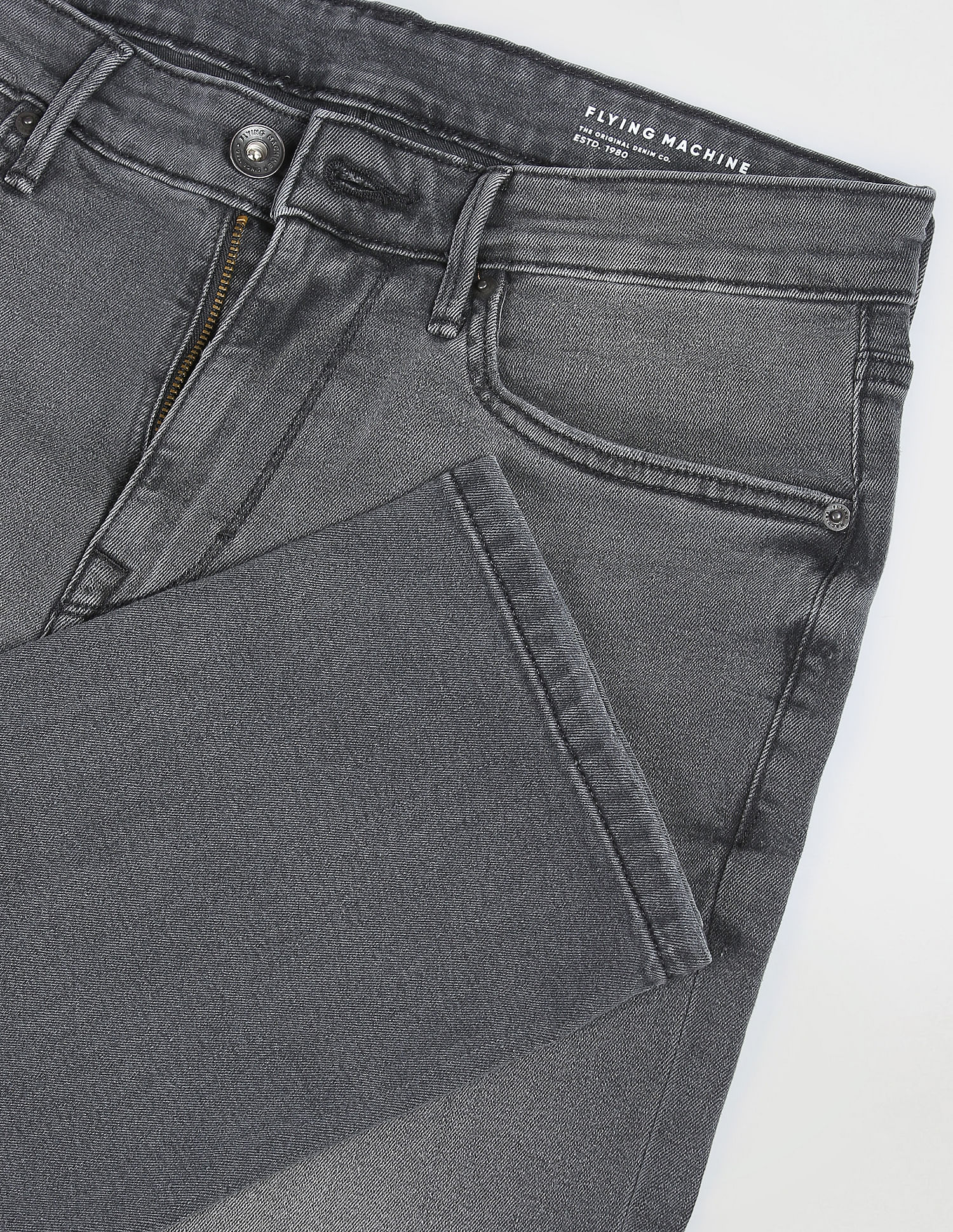 Flying Machine Slim Straight Fit Stone Wash Jeans