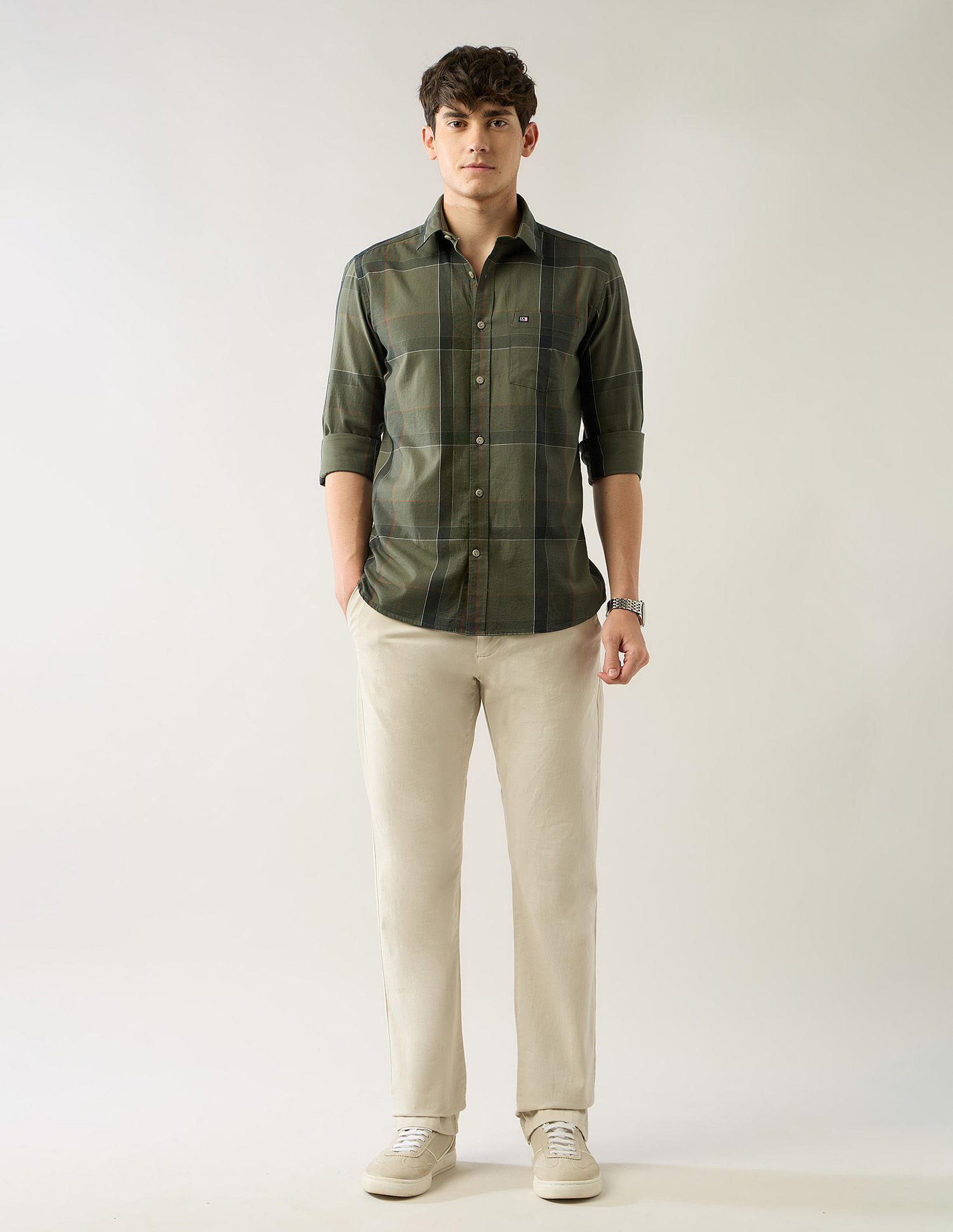 Arrow Sport Tartan Checked Regular Fit Shirt