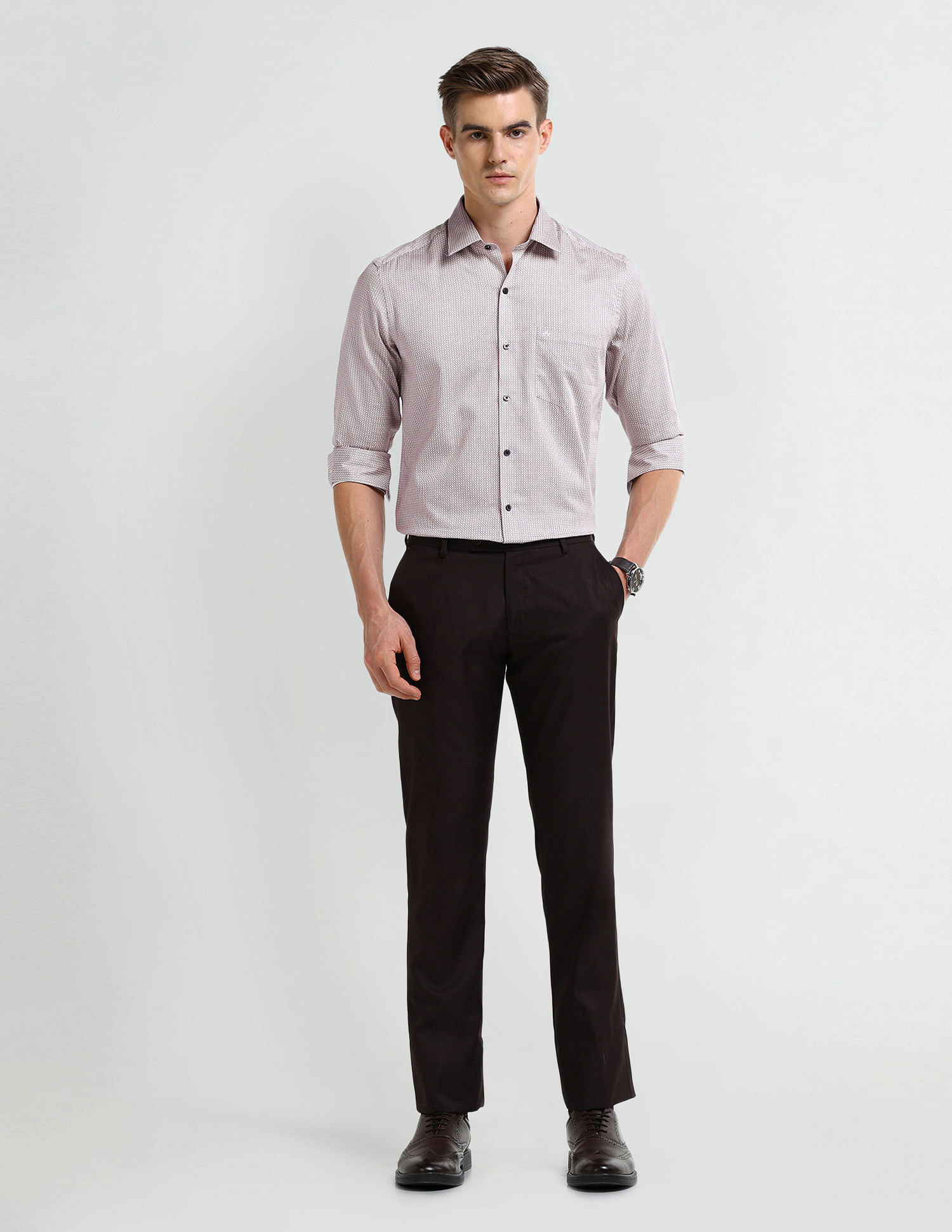 Arrow Manhattan Slim Fit Cotton Shirt