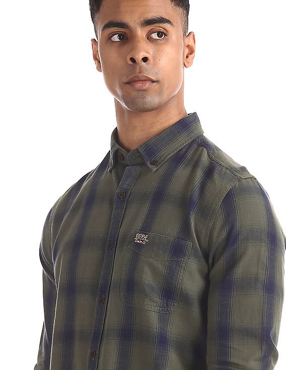 U.S. Polo Assn. Denim Co. Button Down Collar Check Shirt