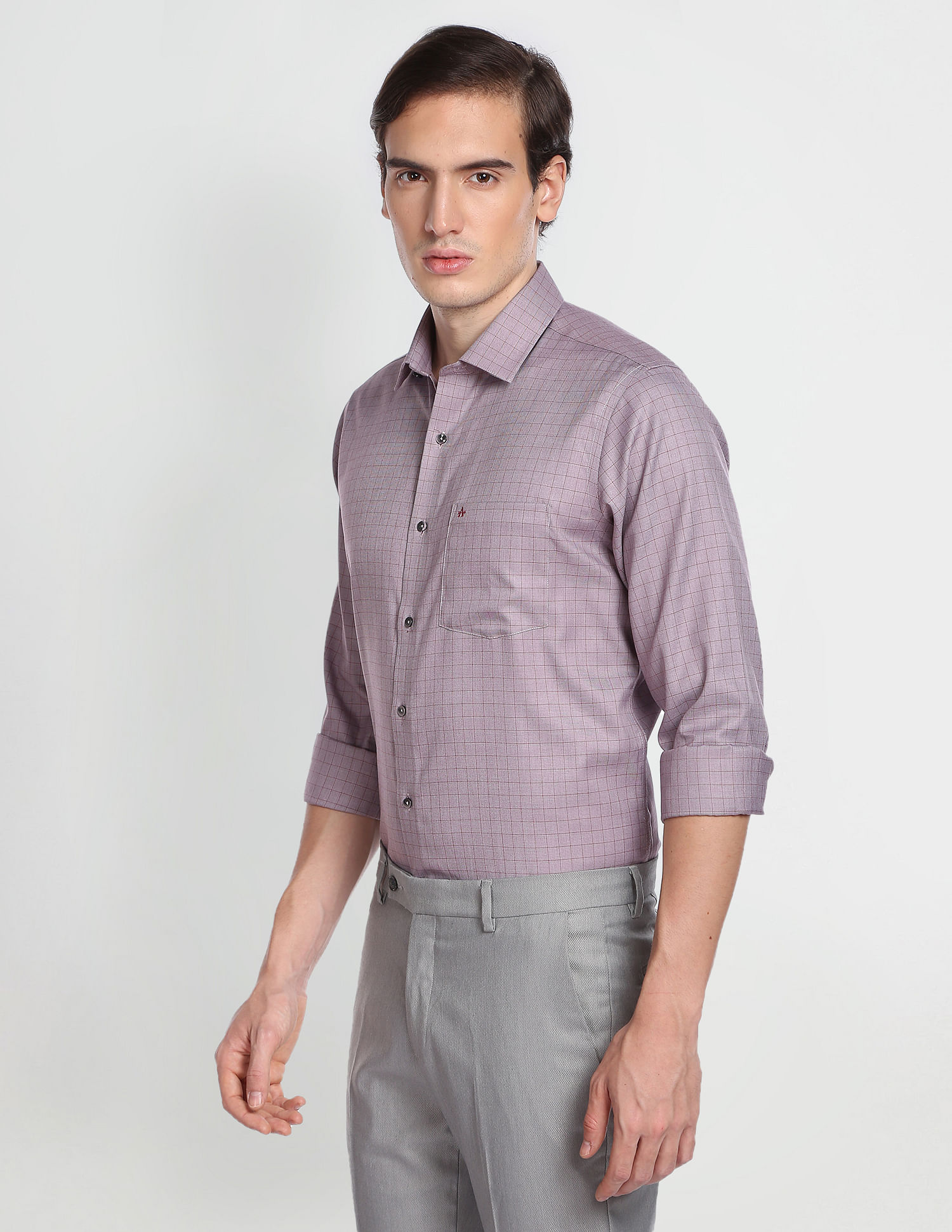 Arrow Outline Check Cotton Formal Shirt