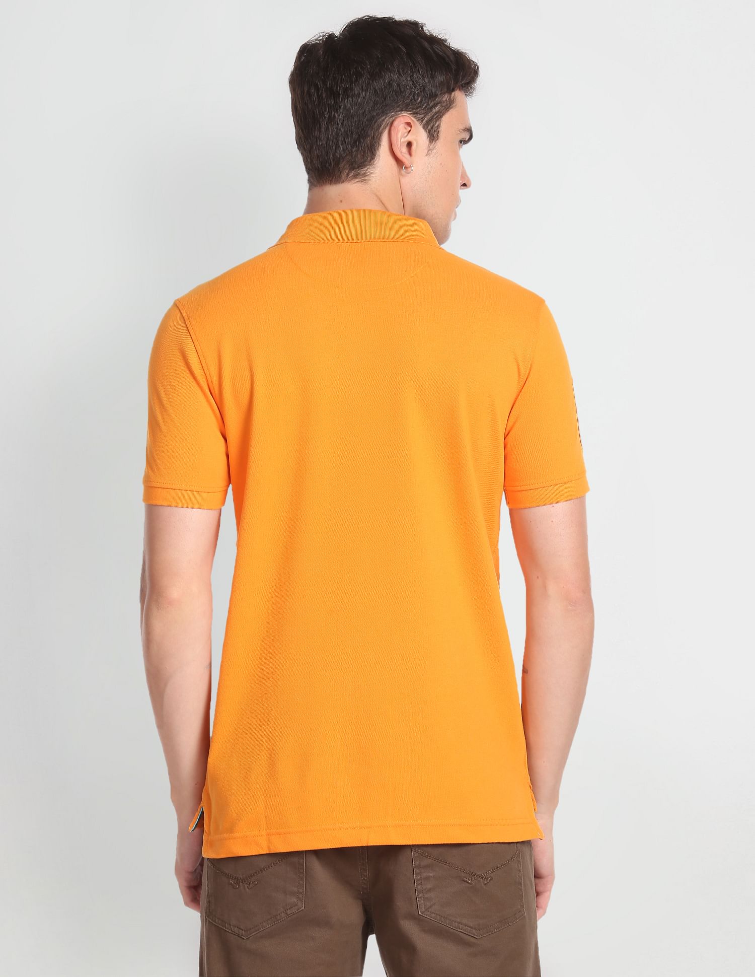 Flying Machine Appliqued Pique Polo Shirt
