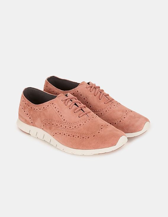 Buy Cole Haan Women Beige ZERØGRAND Wingtip Closed Hole  display picture 1