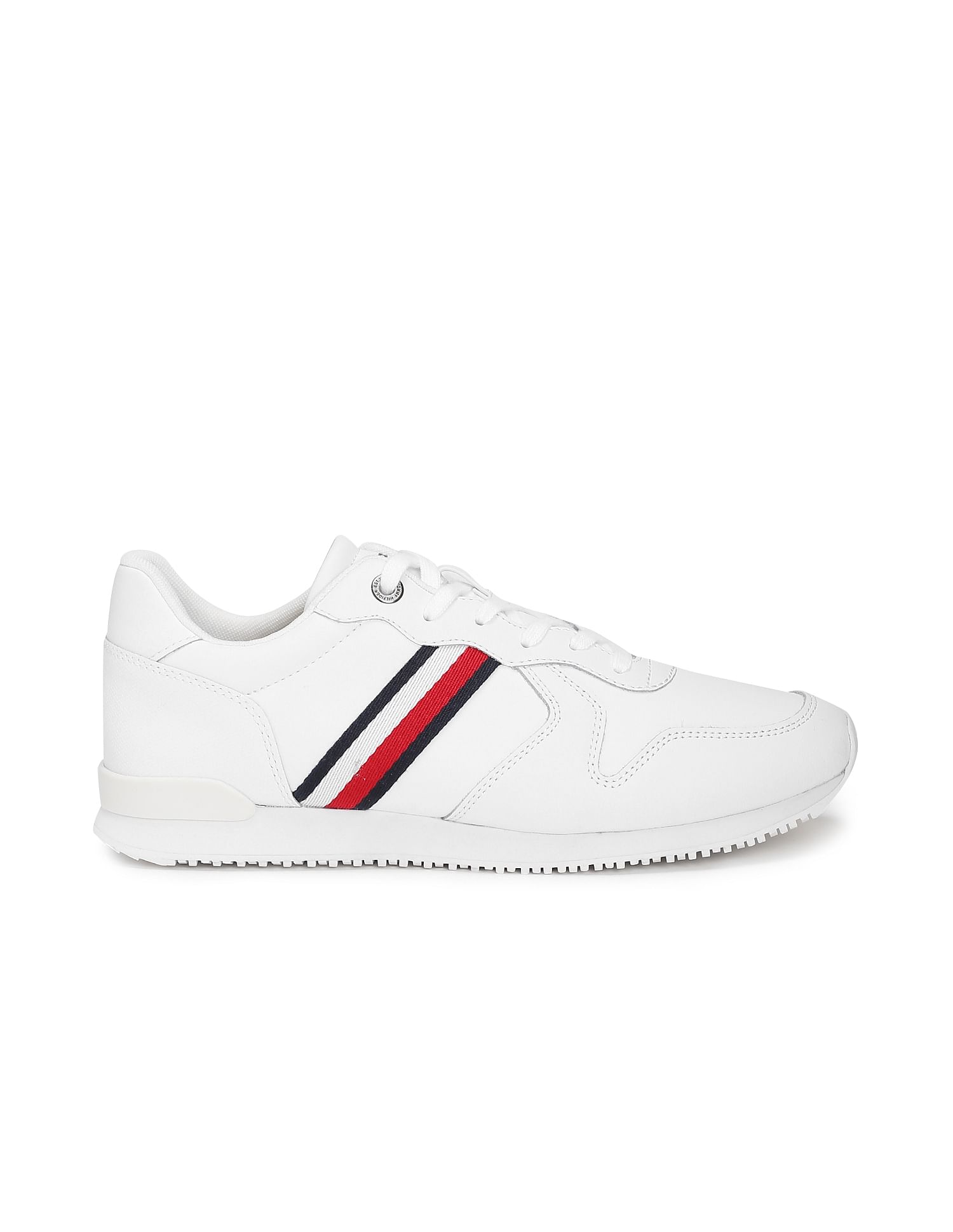 Mens white sale tommy hilfiger trainers