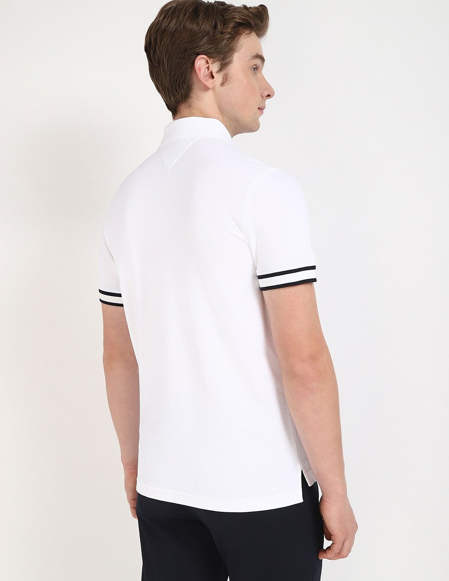 Tommy Hilfiger Solid Regular-Fit Cotton Polo Shirt