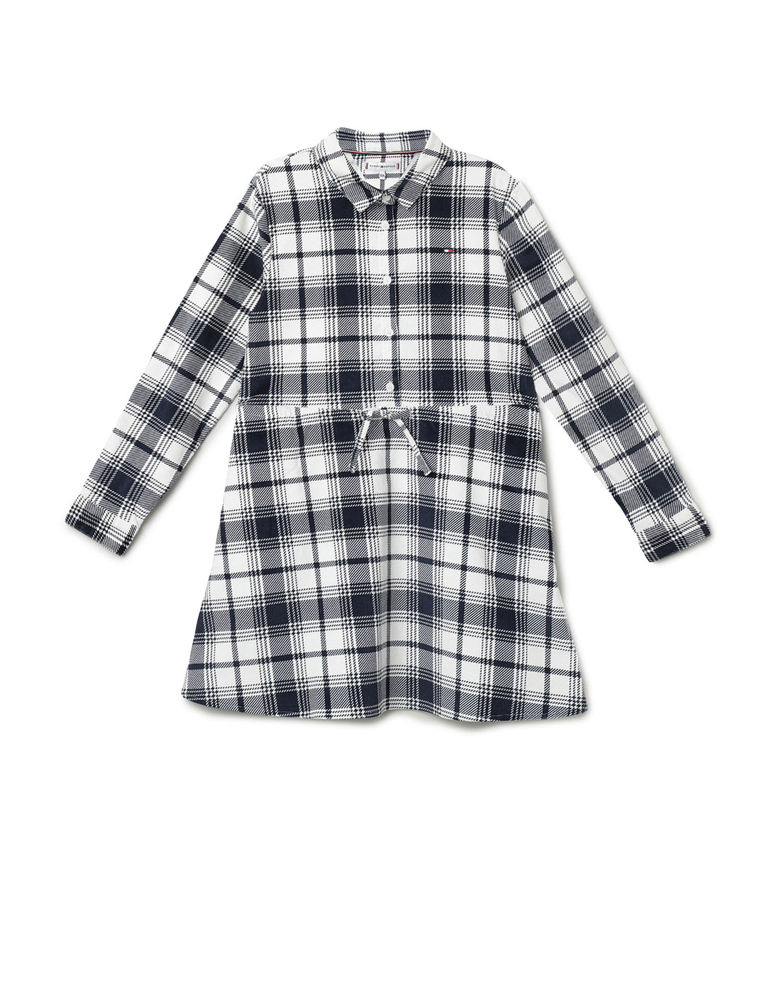 Tommy Hilfiger Kids Girls Ribcord Check Dress