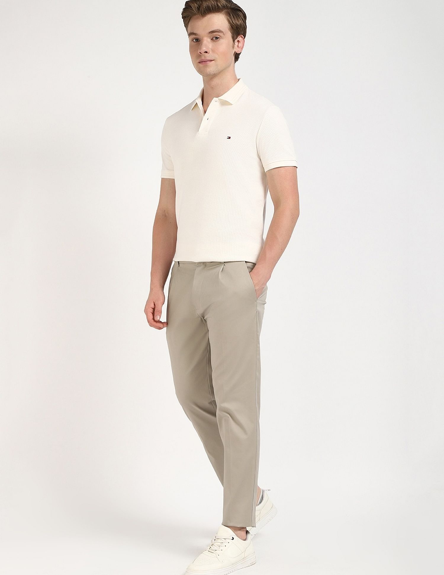 Tommy Hilfiger Solid Regular-Fit Cotton Polo Shirt