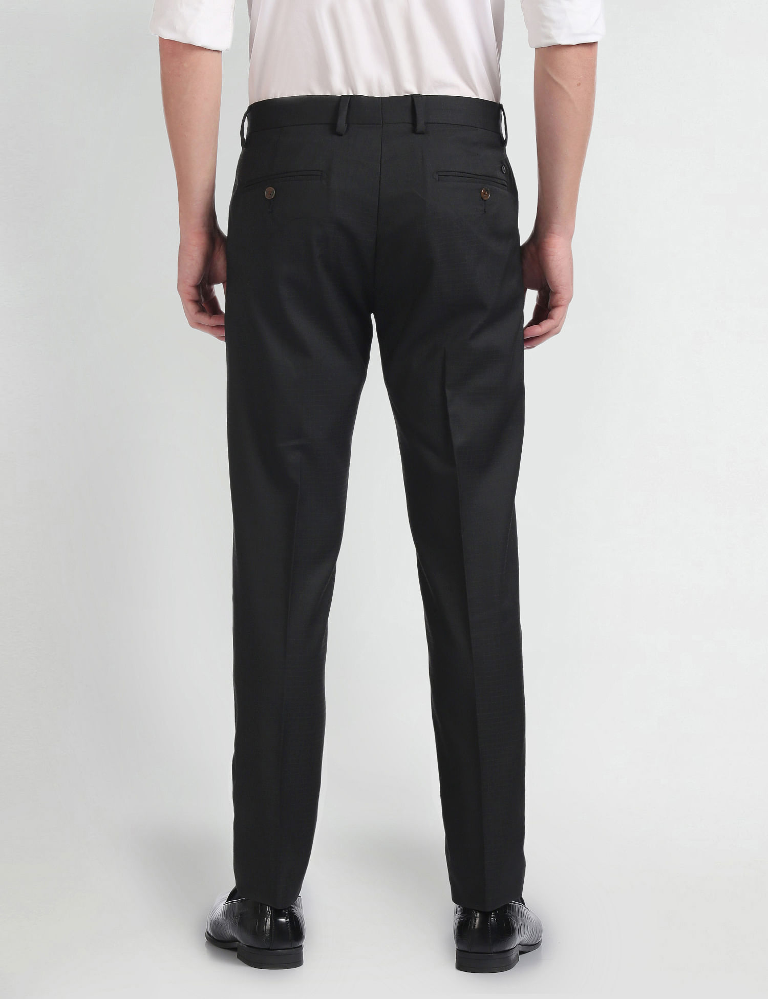 Arrow Hudson Tailored Fit Dobby Formal Trousers