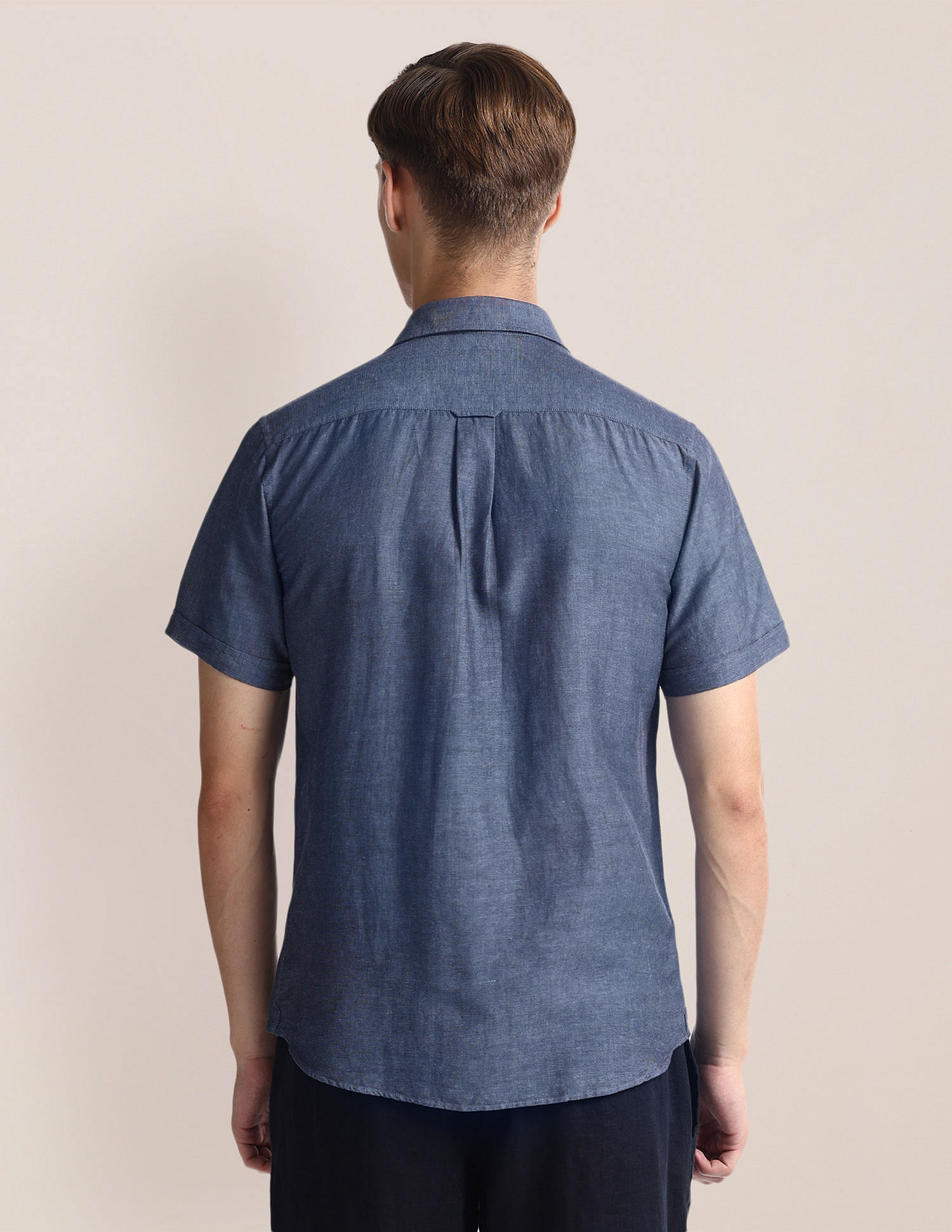U.S. Polo Assn. Heathered Linen Blend Shirt