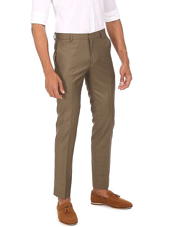 John Players Slim Fit Men Brown Trousers  Buy John Players Slim Fit Men Brown  Trousers Online at Best Prices in India  Flipkartcom