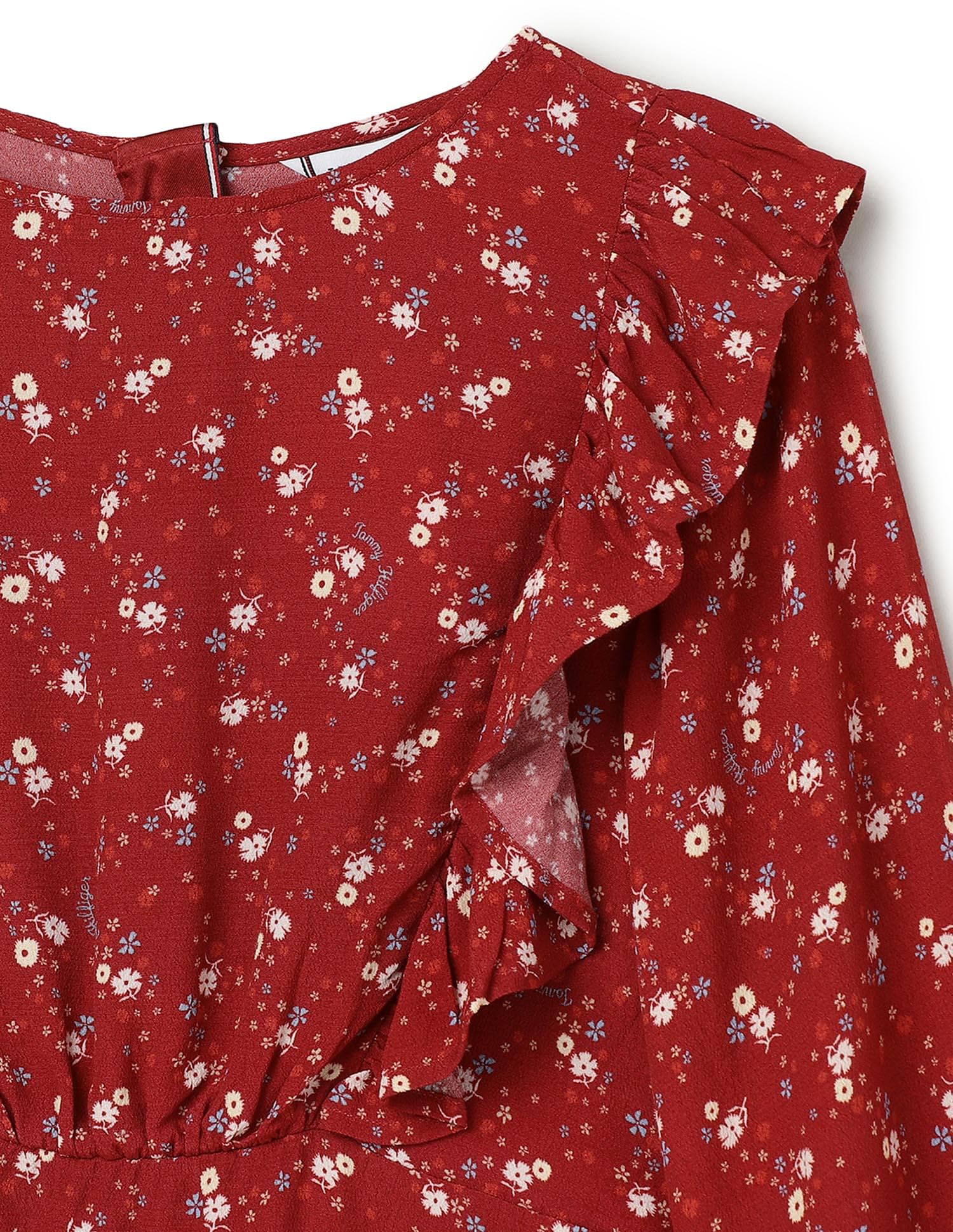 Tommy Hilfiger Kids Girls Floral Fit & Flare Dress