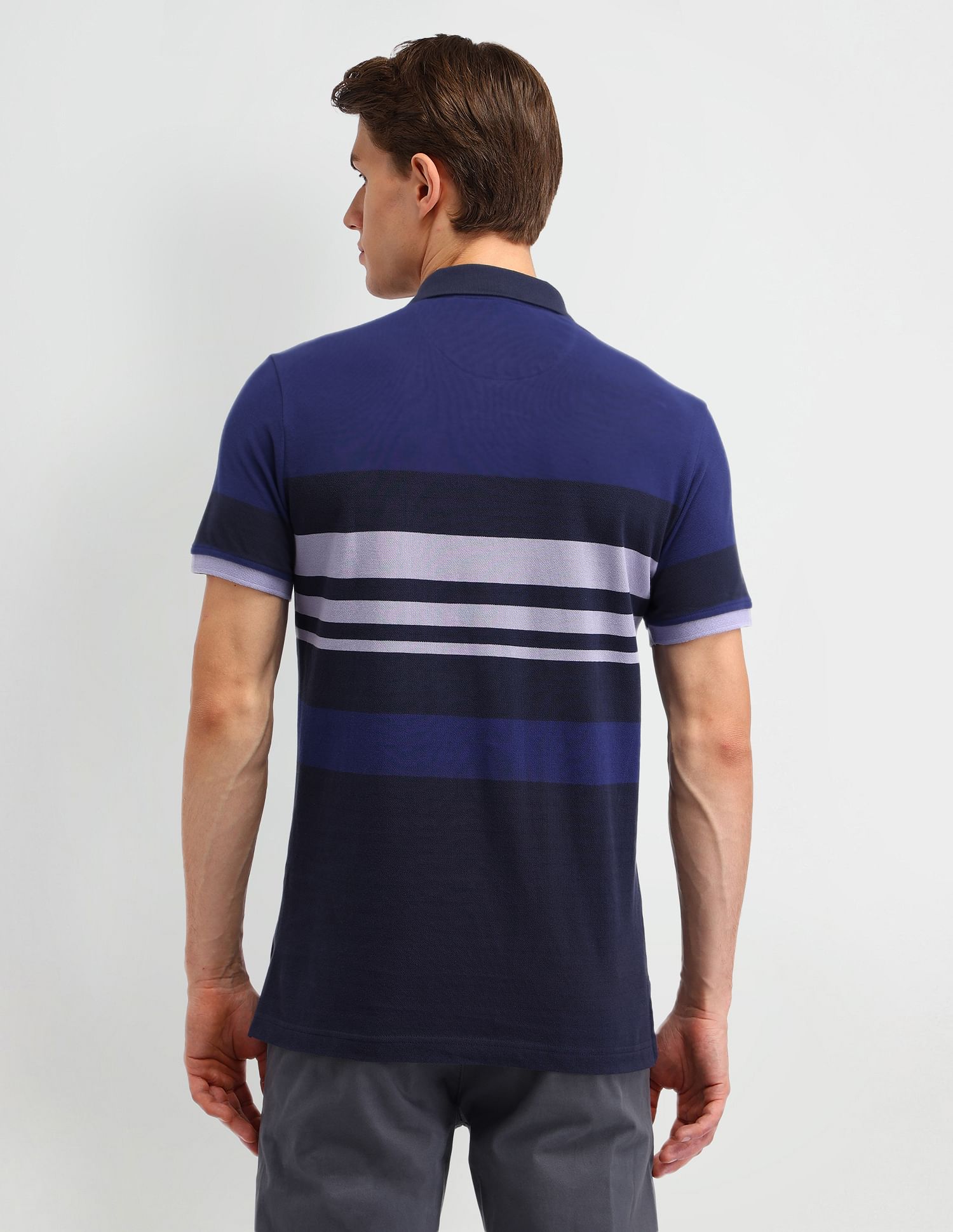 Arrow Sport Horizontal Striped Polo Shirt