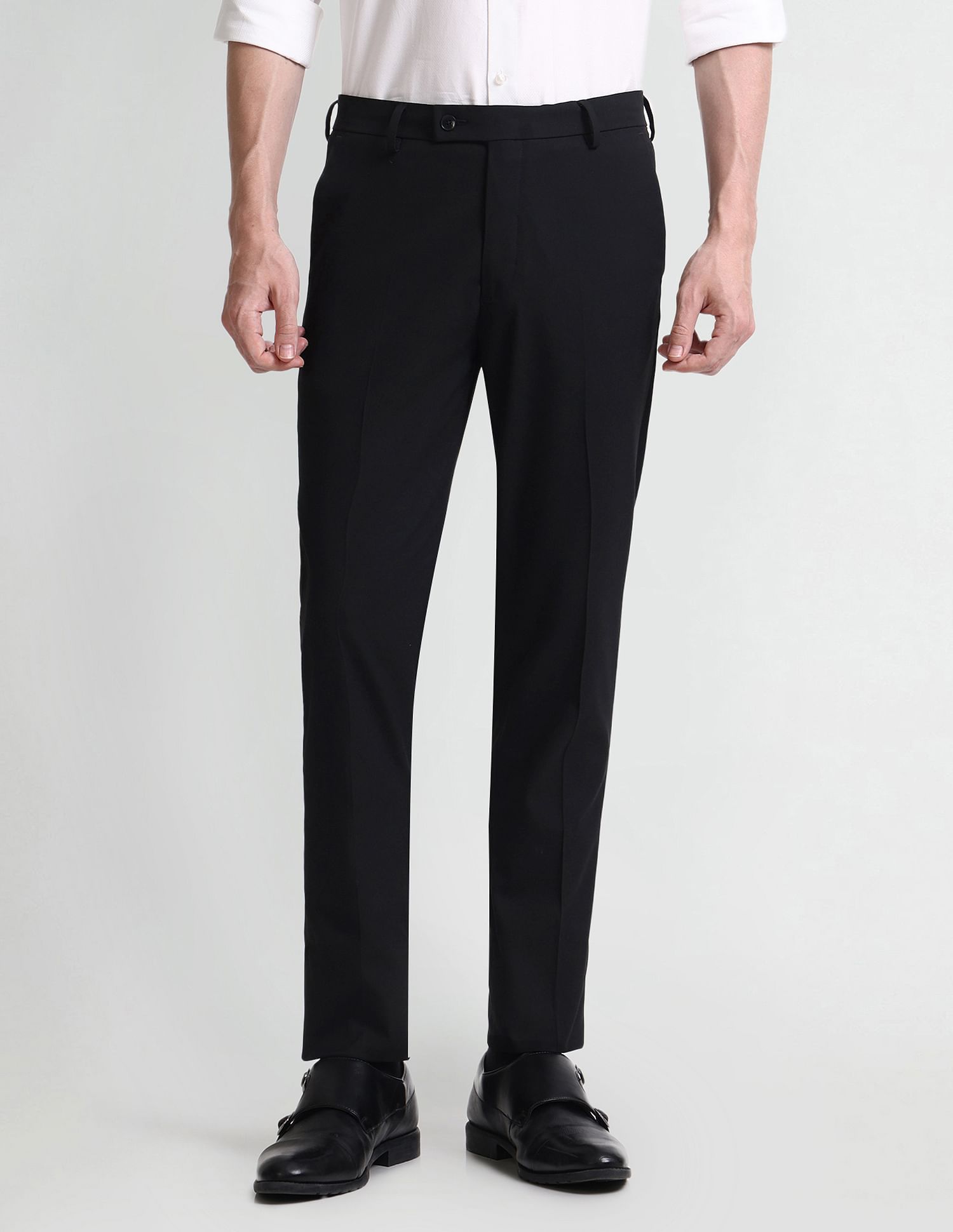 Arrow Mid Rise Slim Fit Trousers