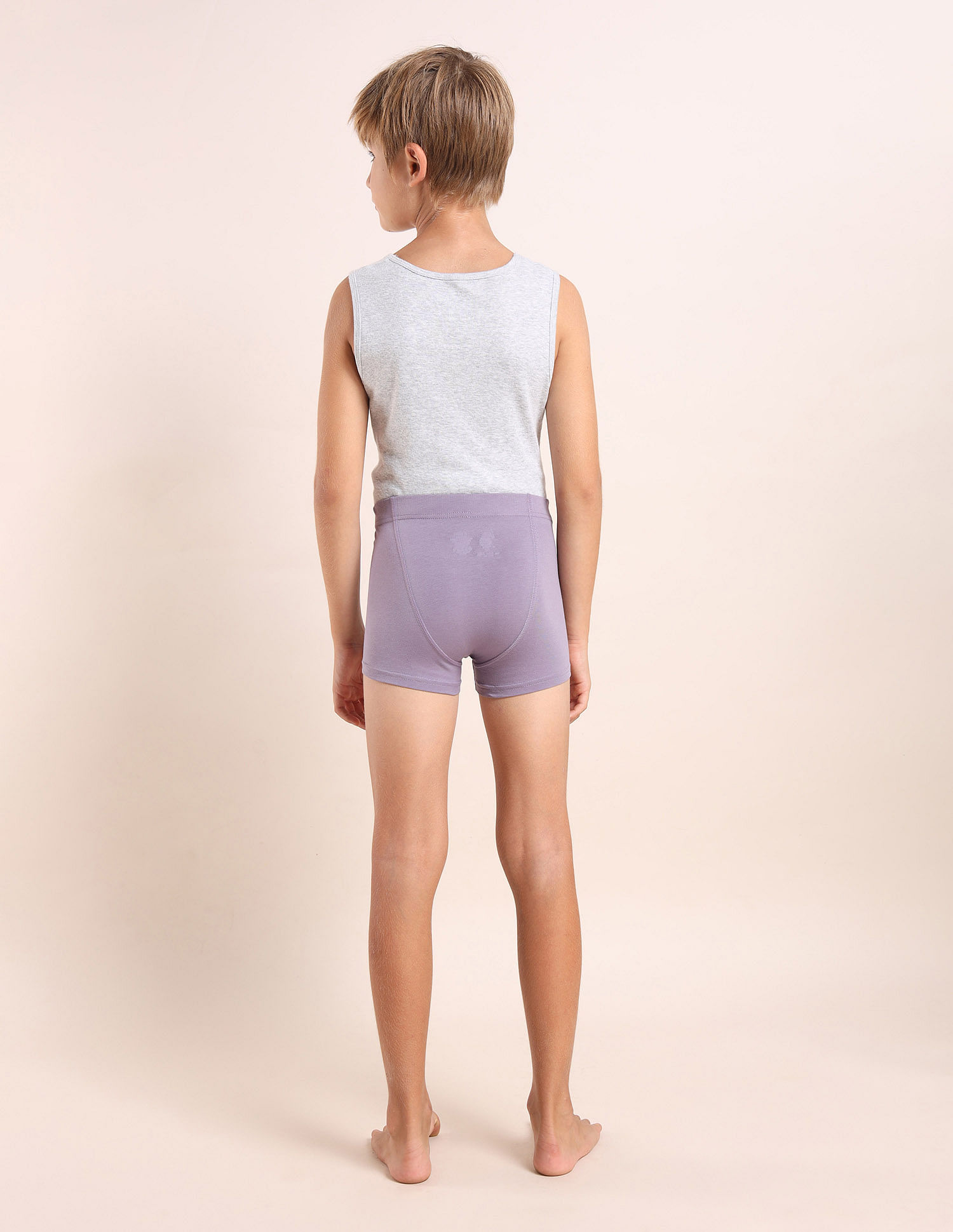 USPA Innerwear Boys Cotton Spandex Solid Trunks - Pack Of 3