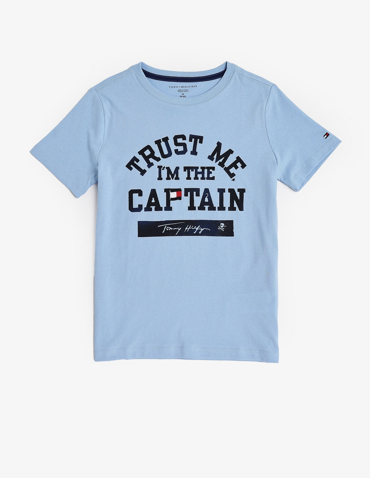 Tommy Hilfiger Kids Boys Printed Regular Fit Cotton T-Shirt