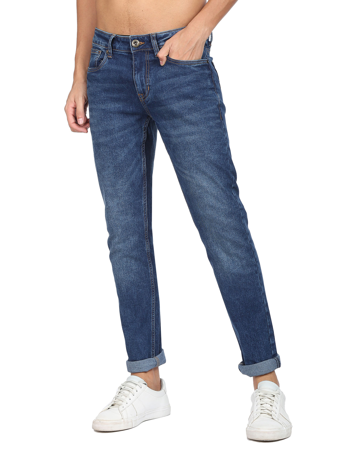 Flying Machine Stone Wash Jackson Skinny Fit Jeans