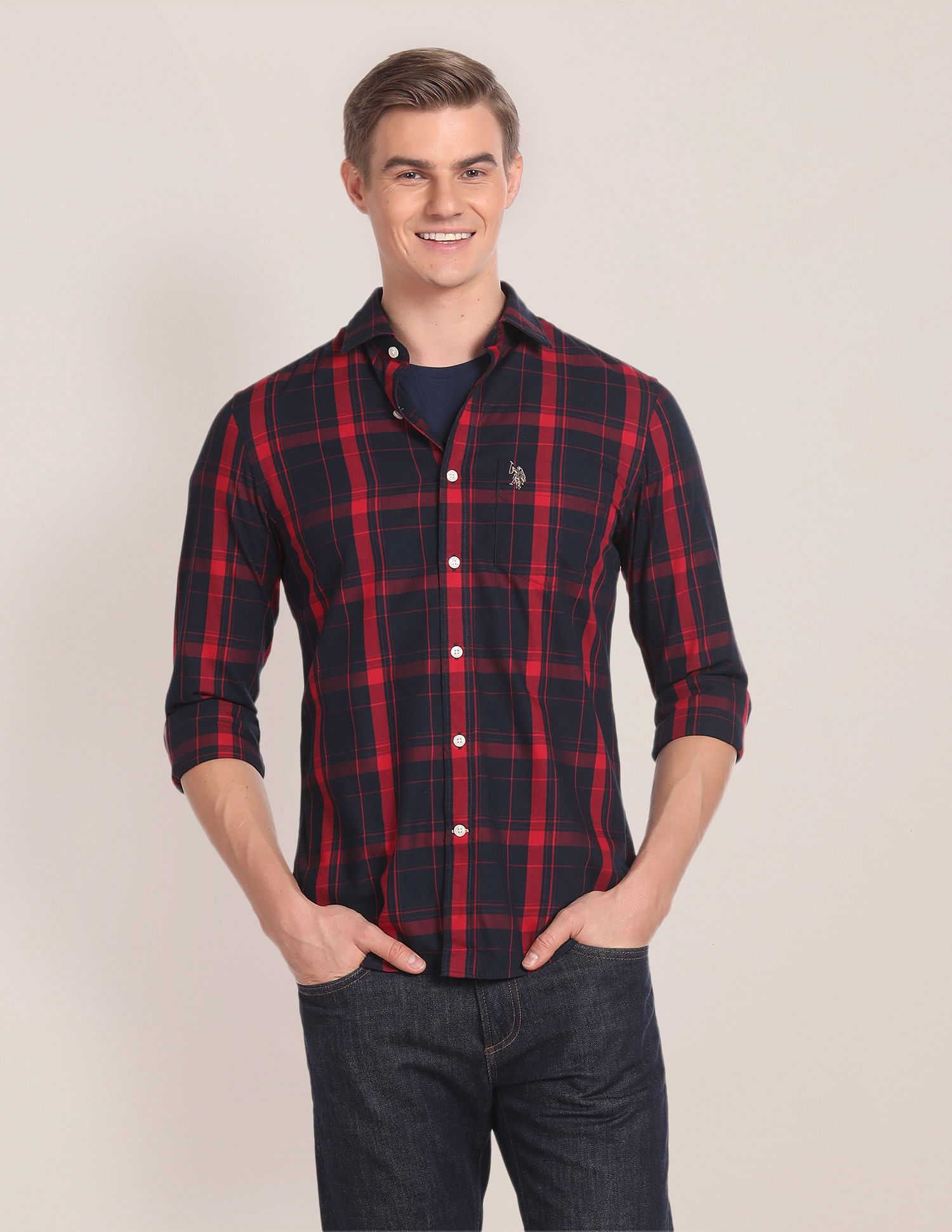 U.S. Polo Assn. Patterned Twill Tartan Check Shirt