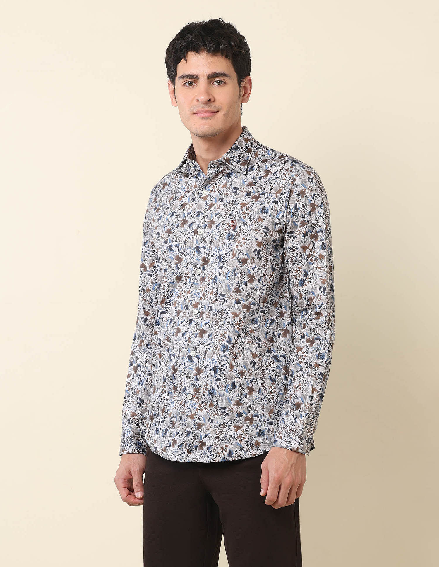 U.S. Polo Assn. Floral Printed Tailored Fit Shirt