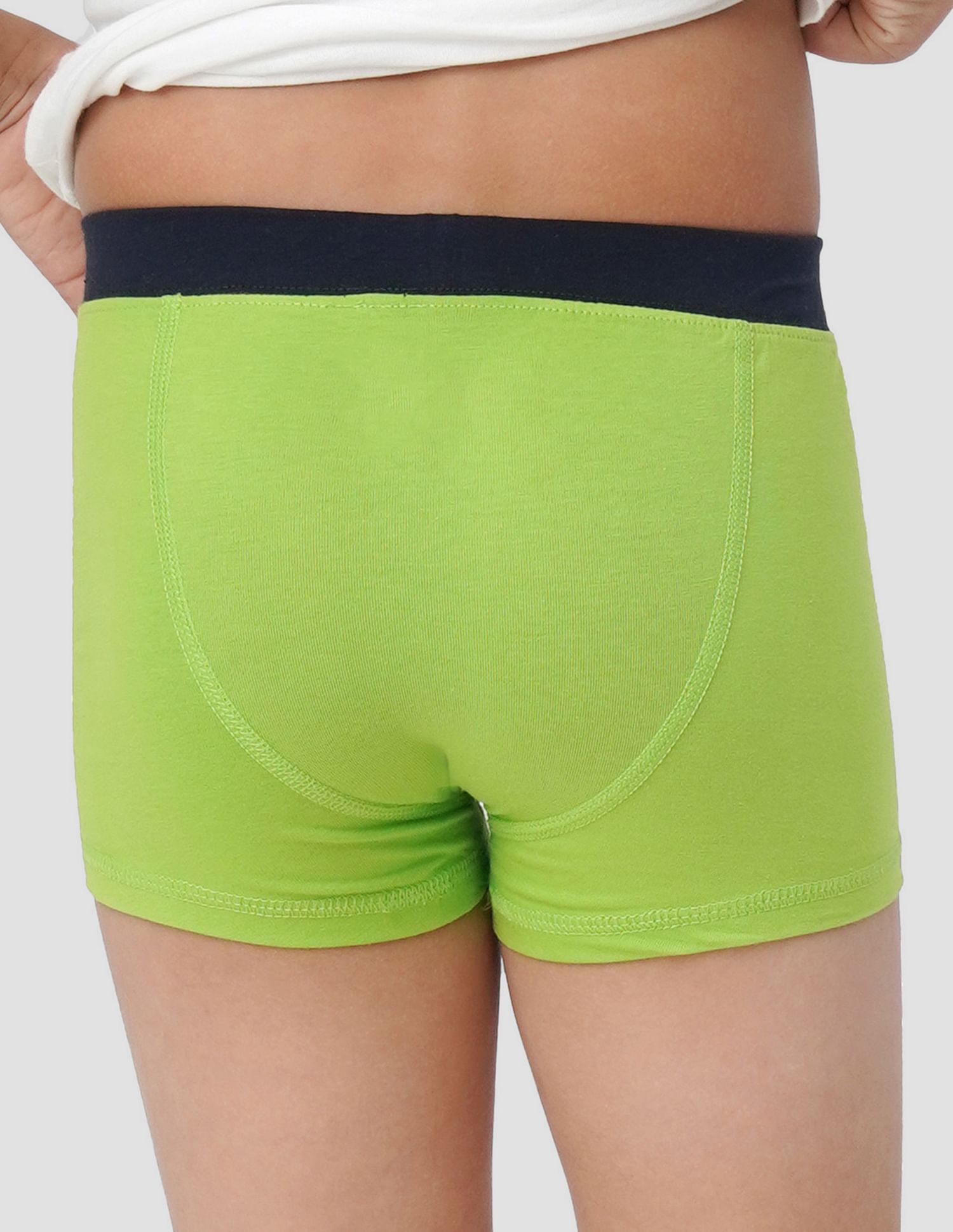 USPA Innerwear Boys Solid Cotton Spandex IKTA Trunks - Pack Of 2