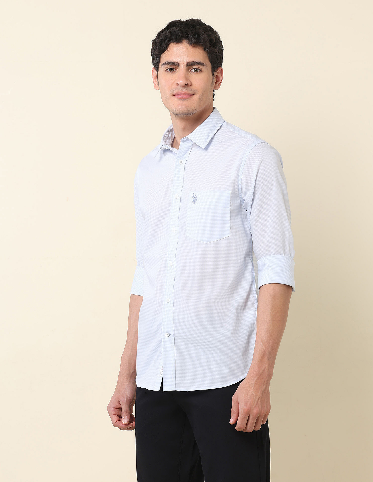 U.S. Polo Assn. Graph Checked Tailored Fit Shirt