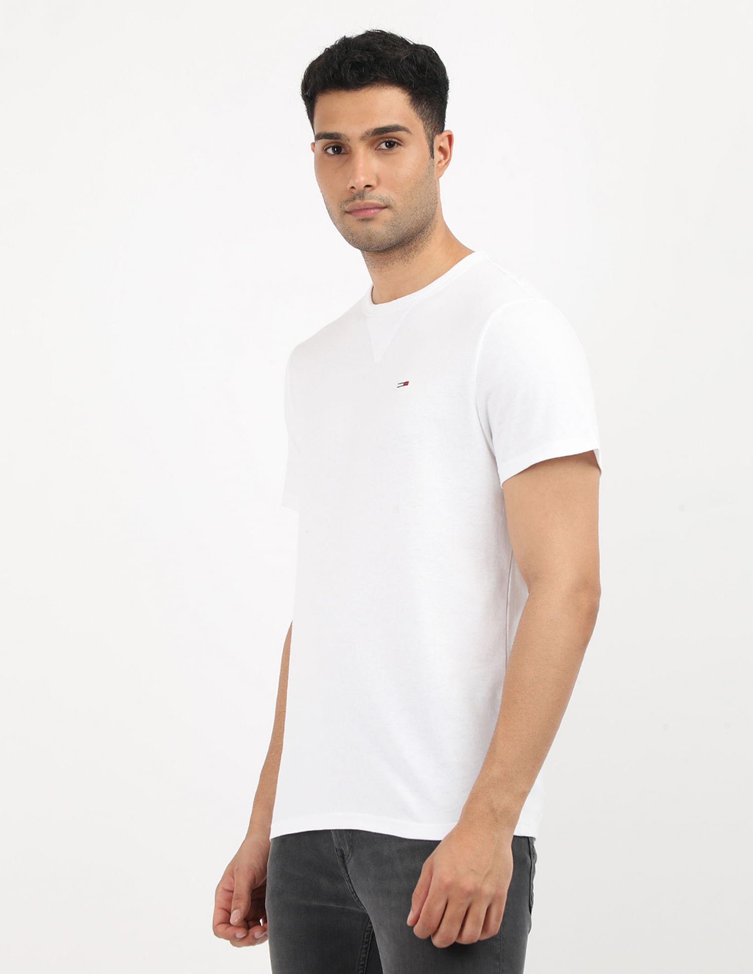 Tommy Hilfiger Slim Fit Solid Cotton T-Shirt