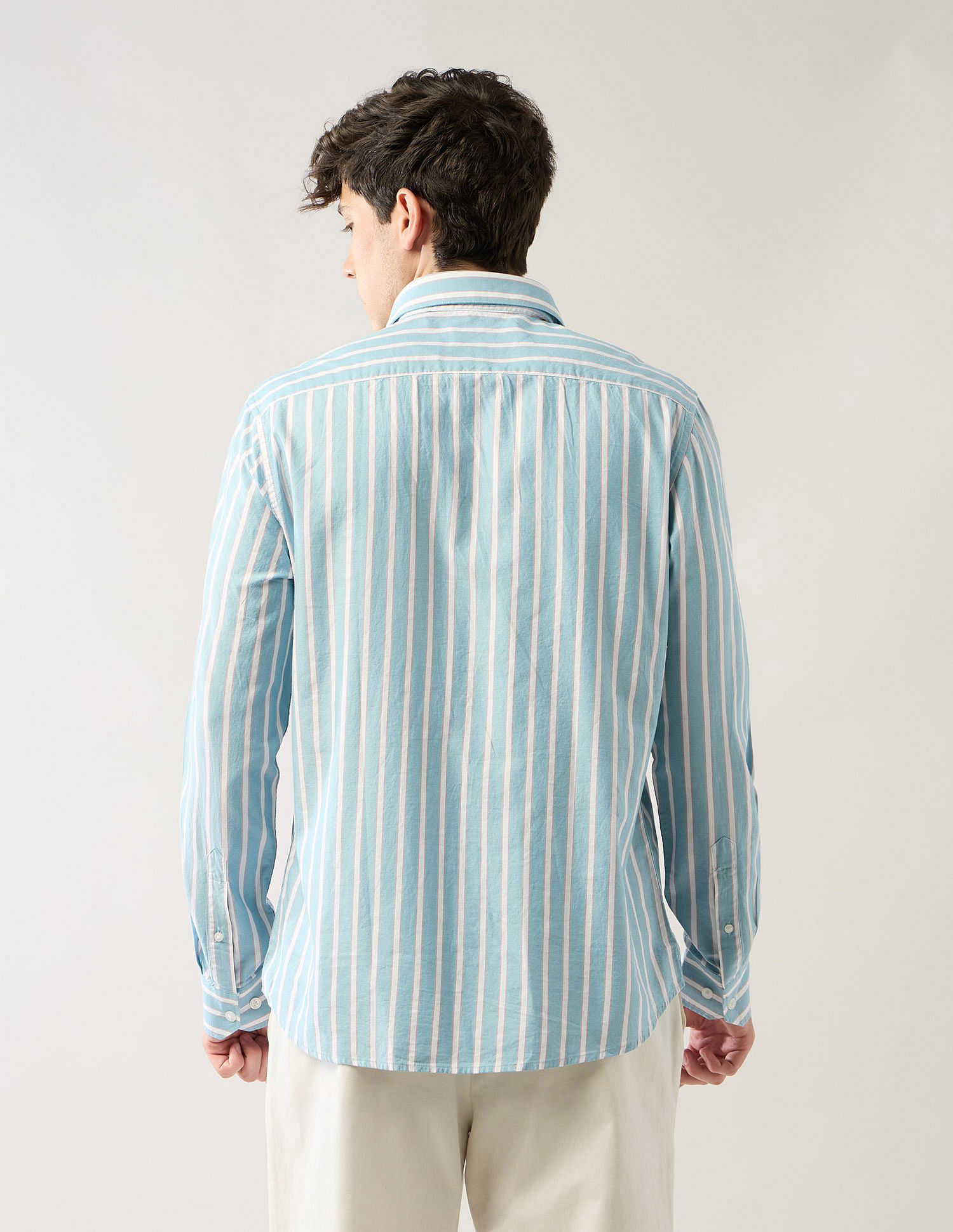 Arrow Sport Vertical Striped Pure Cotton Shirt